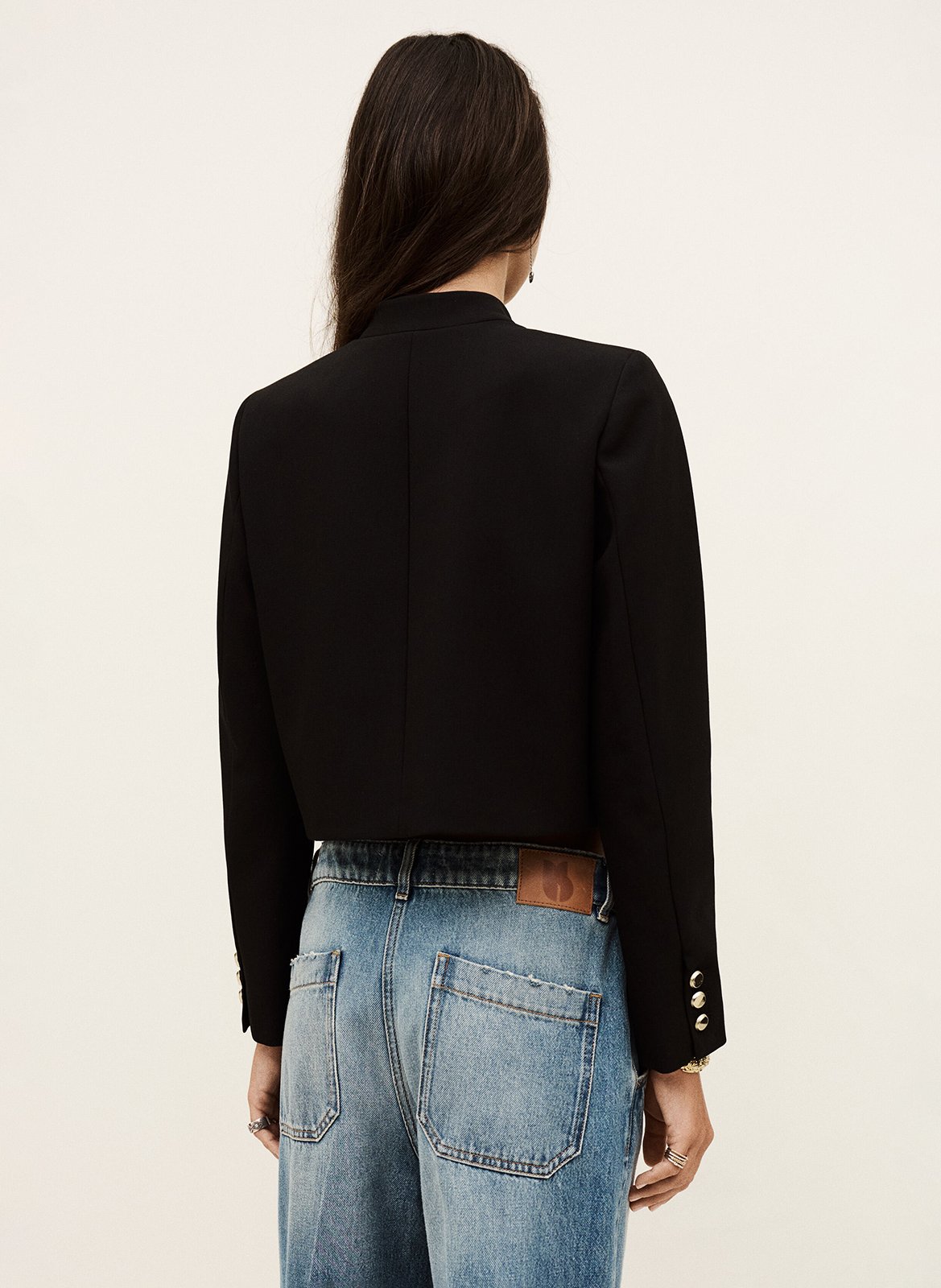 Veste col officier  BA&SH Noir