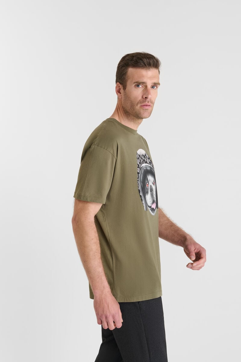 Tommy Badge T-shirt LE TEMPS DES CERISES Khaki
