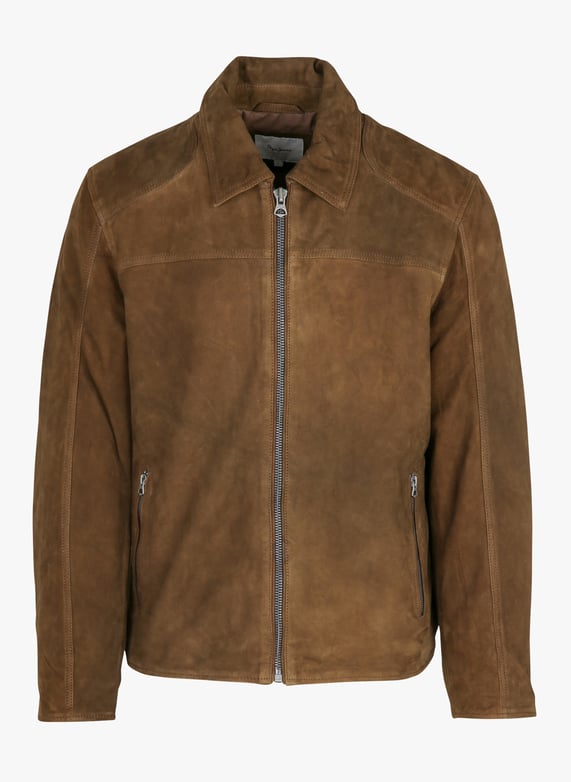 Lambskin leather jacket with classic collar S