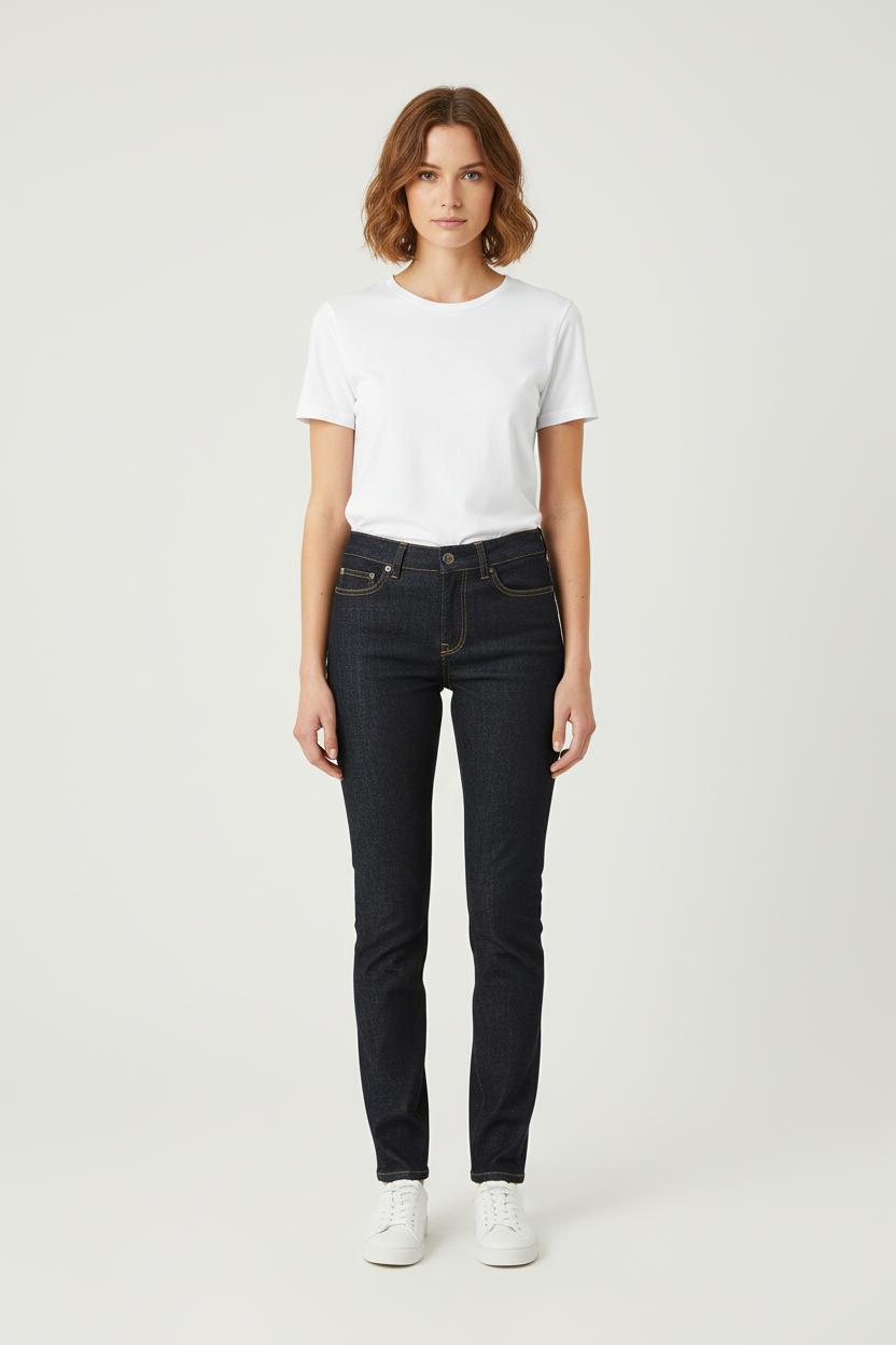 Cropped slim jeans with studs INES DE LA FRESSANGE - Seconde main Blue