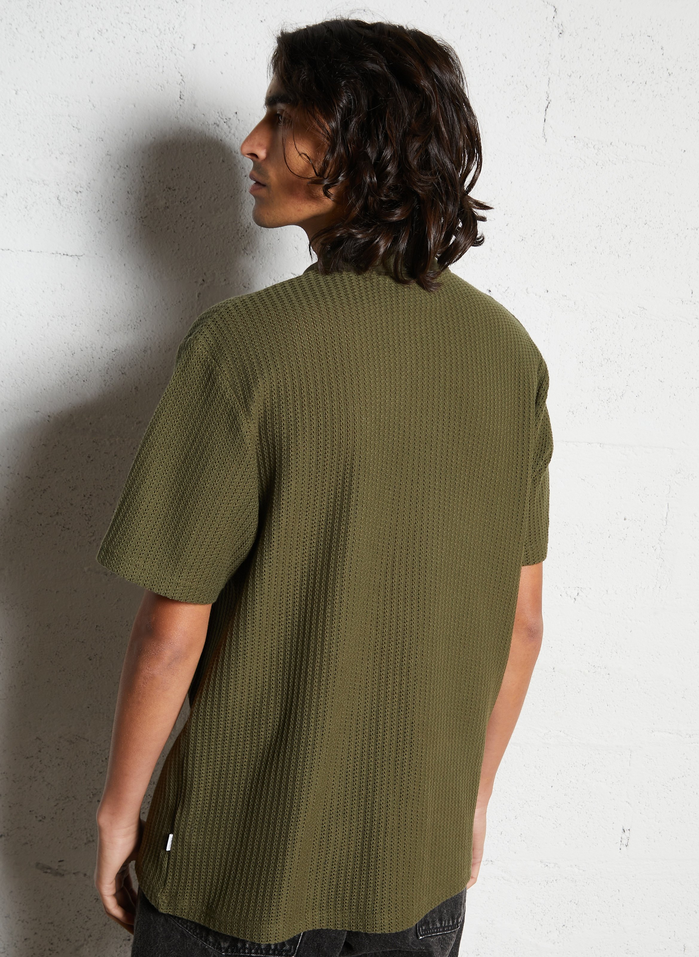 Gerade geschnittenes Poloshirt aus Bio-Baumwolle LES DEUX Khaki