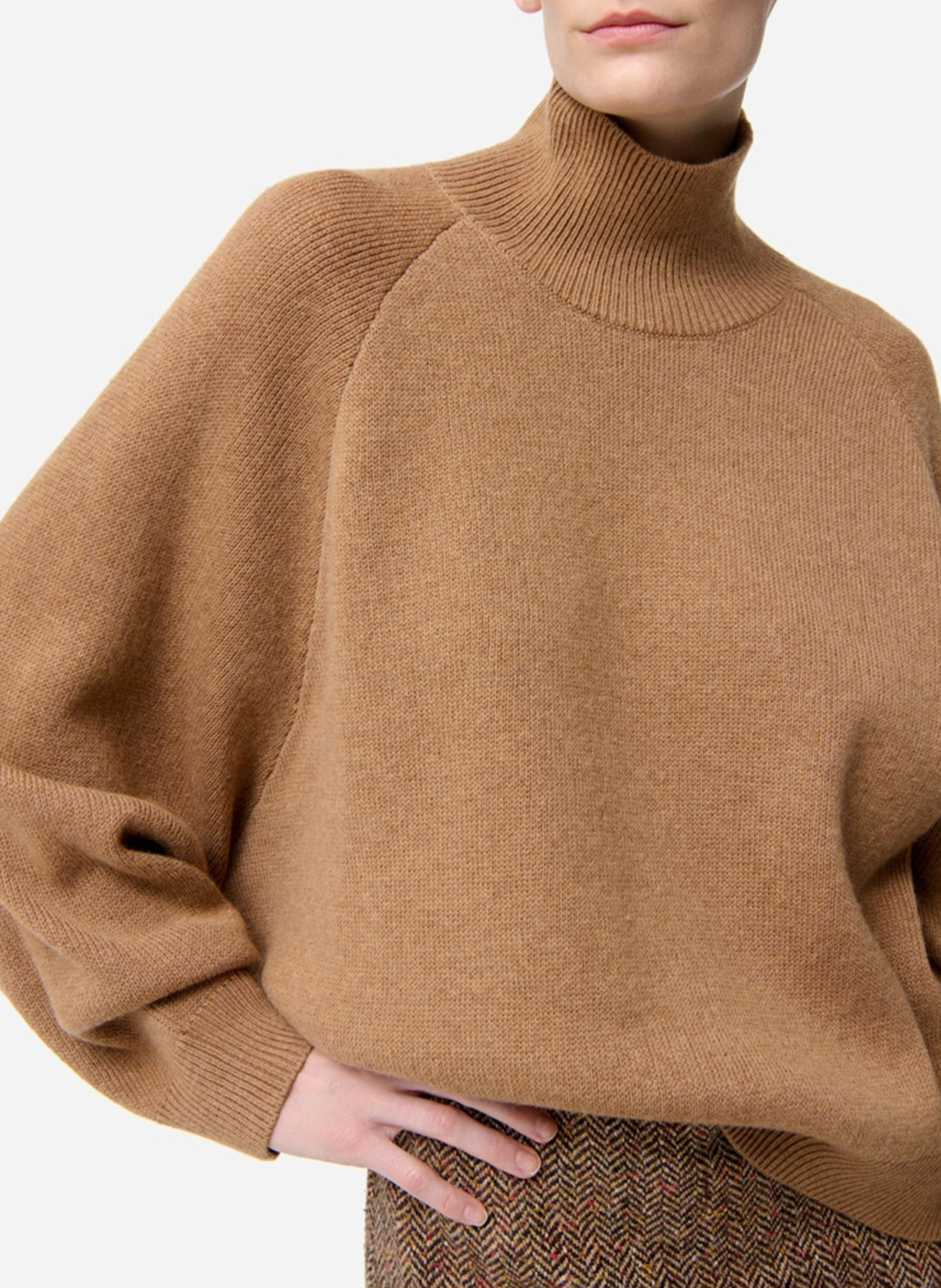 Roll-neck wool sweater VANESSA BRUNO Brown