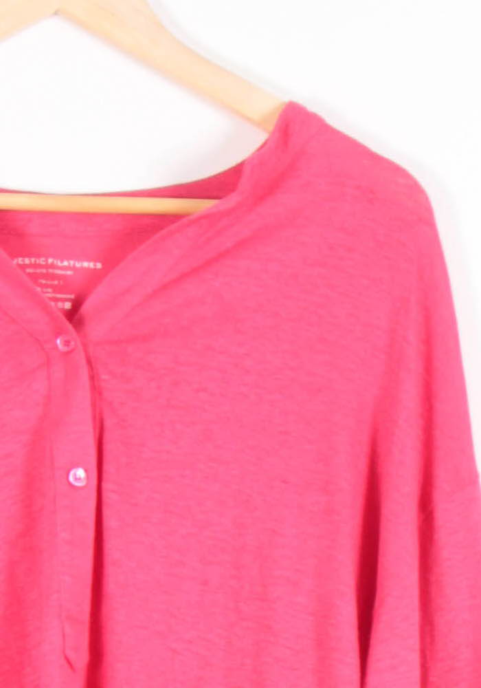 Tommy Badge T-shirt MAJESTIC FILATURES - SECONDE MAIN Pink