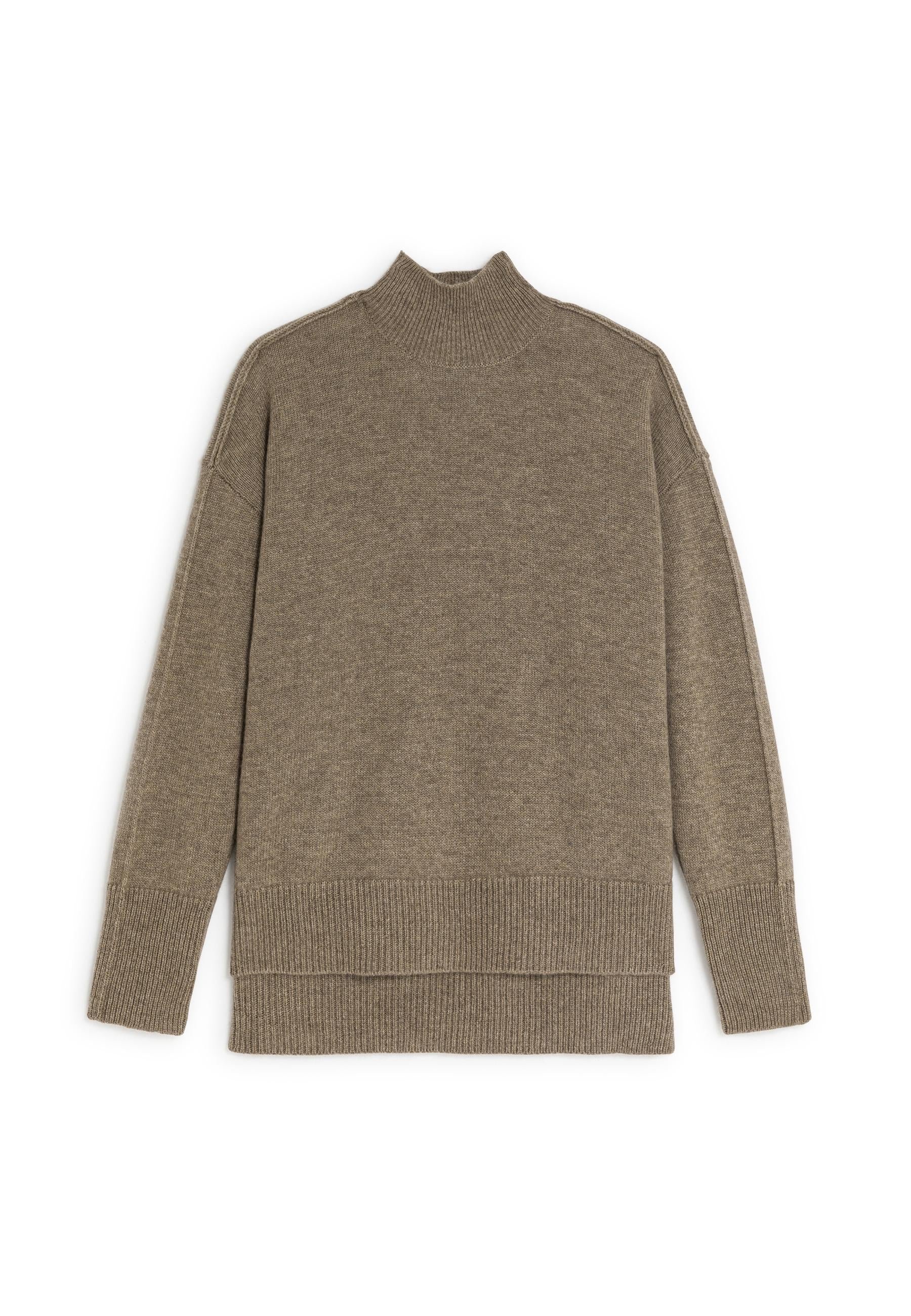 Oversized high-neck cashmere sweater RODIER Beige
