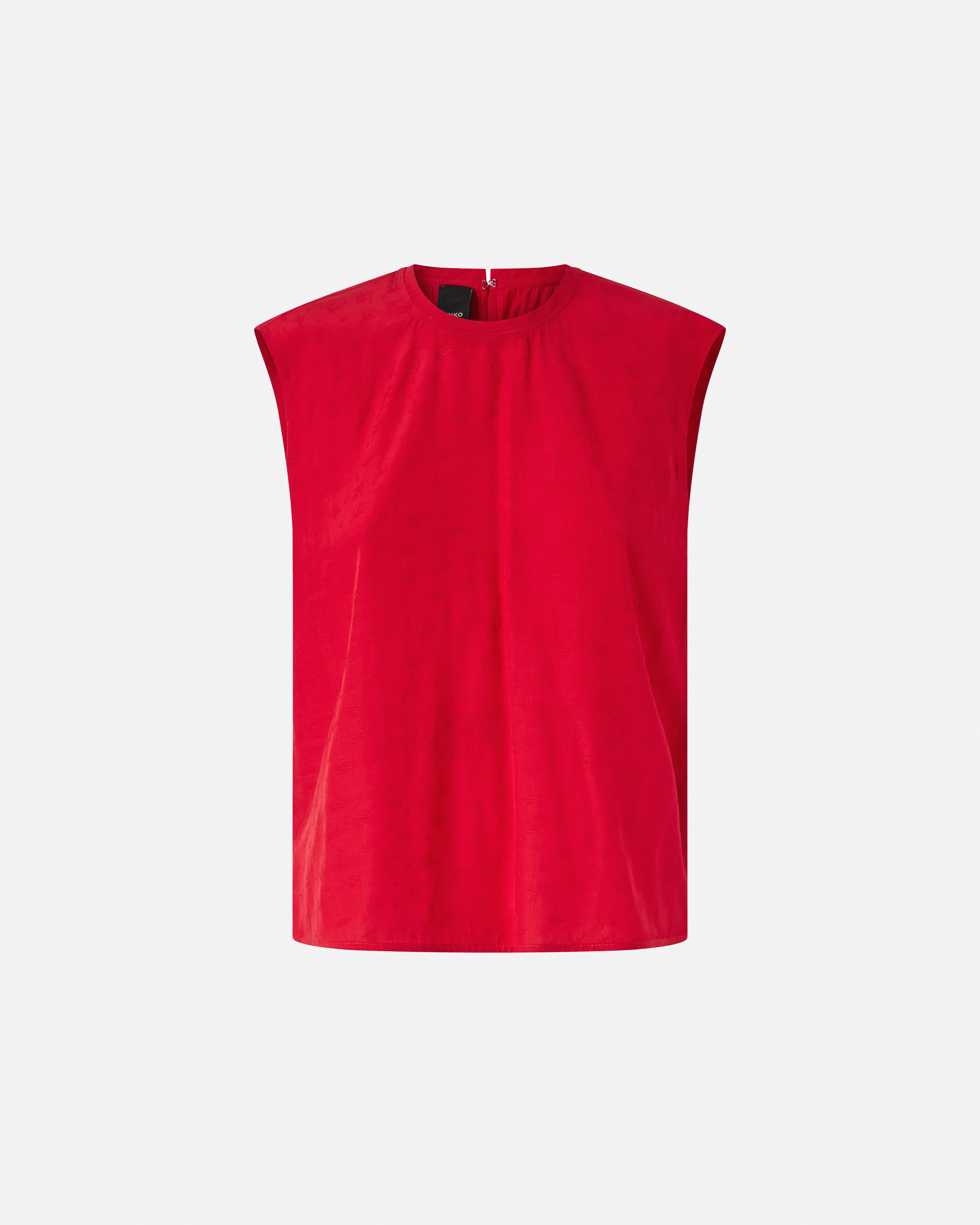 Jacquard viscose top PINKO Red