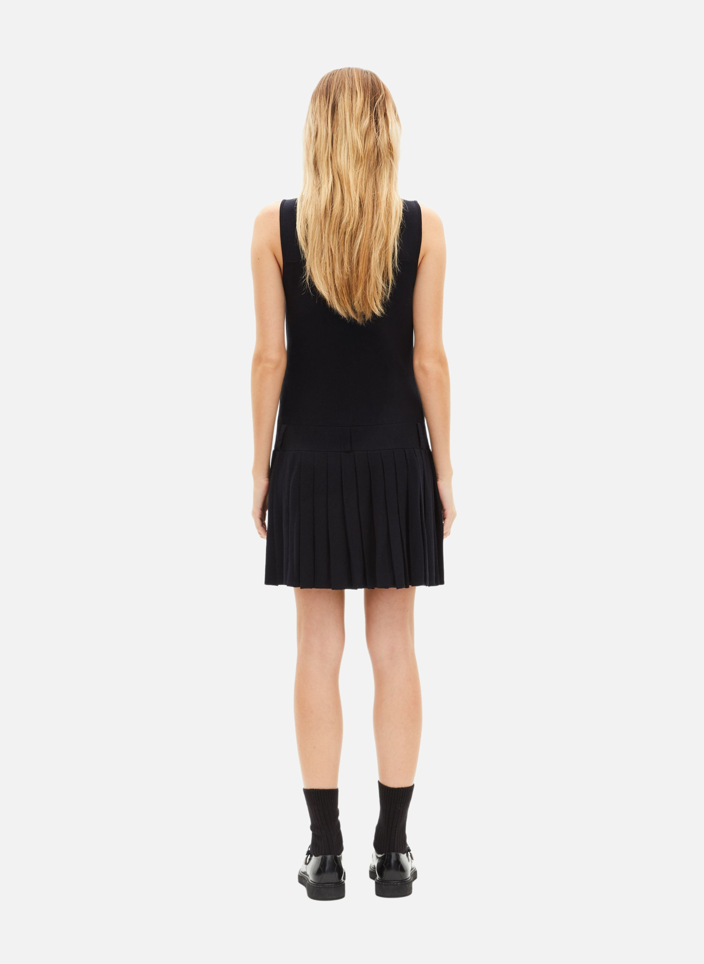 Short pleated knit dress THE KOOPLES Blue