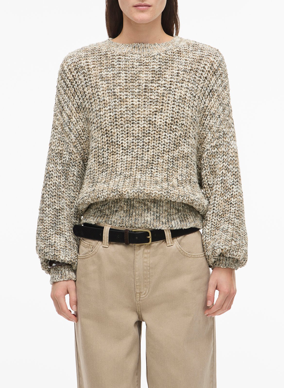 Slub cotton T-shirt ROUGE EDIT Beige