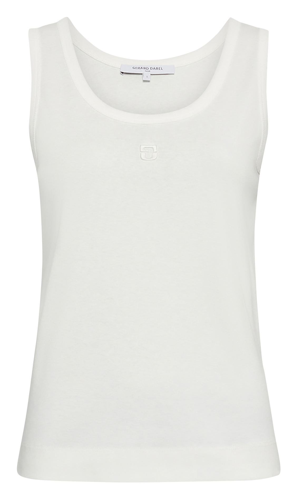 Débardeur droit col rond en coton GERARD DAREL Blanc