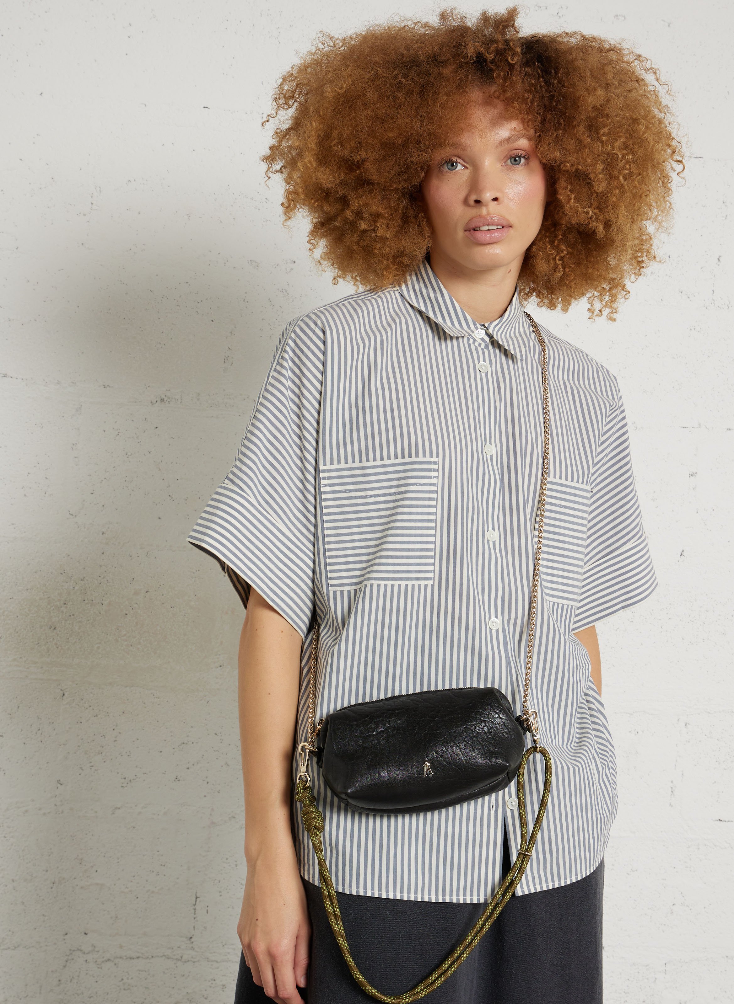 Sac porté épaule en cuir  CRAIE STUDIO Noir