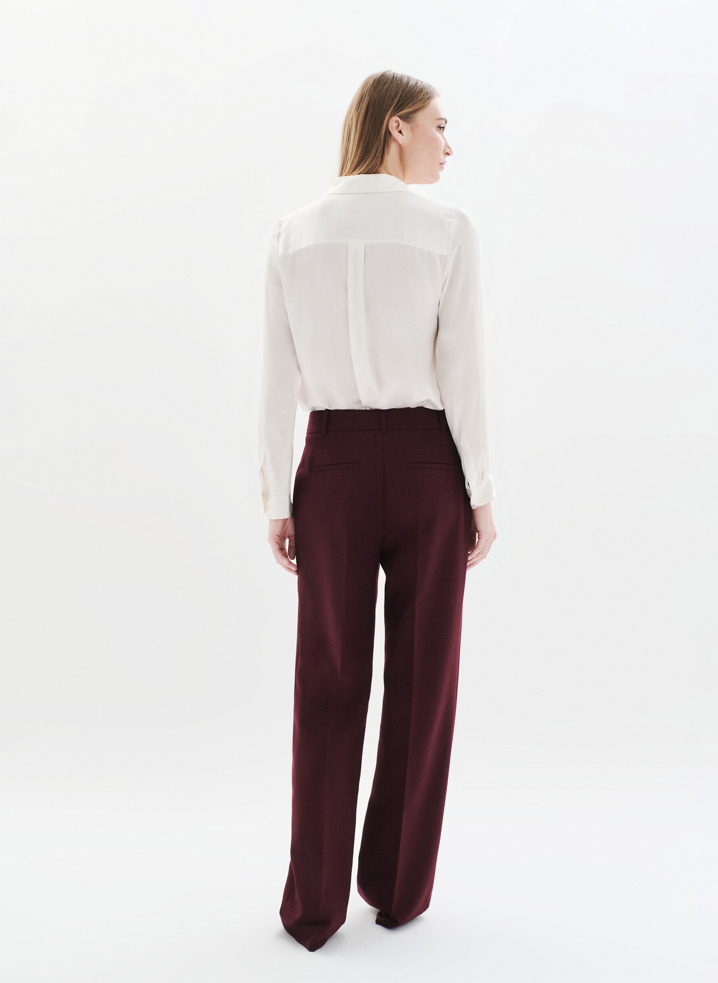 Weites Hosenbein aus recycelten Mischfasern CAROLL Rot