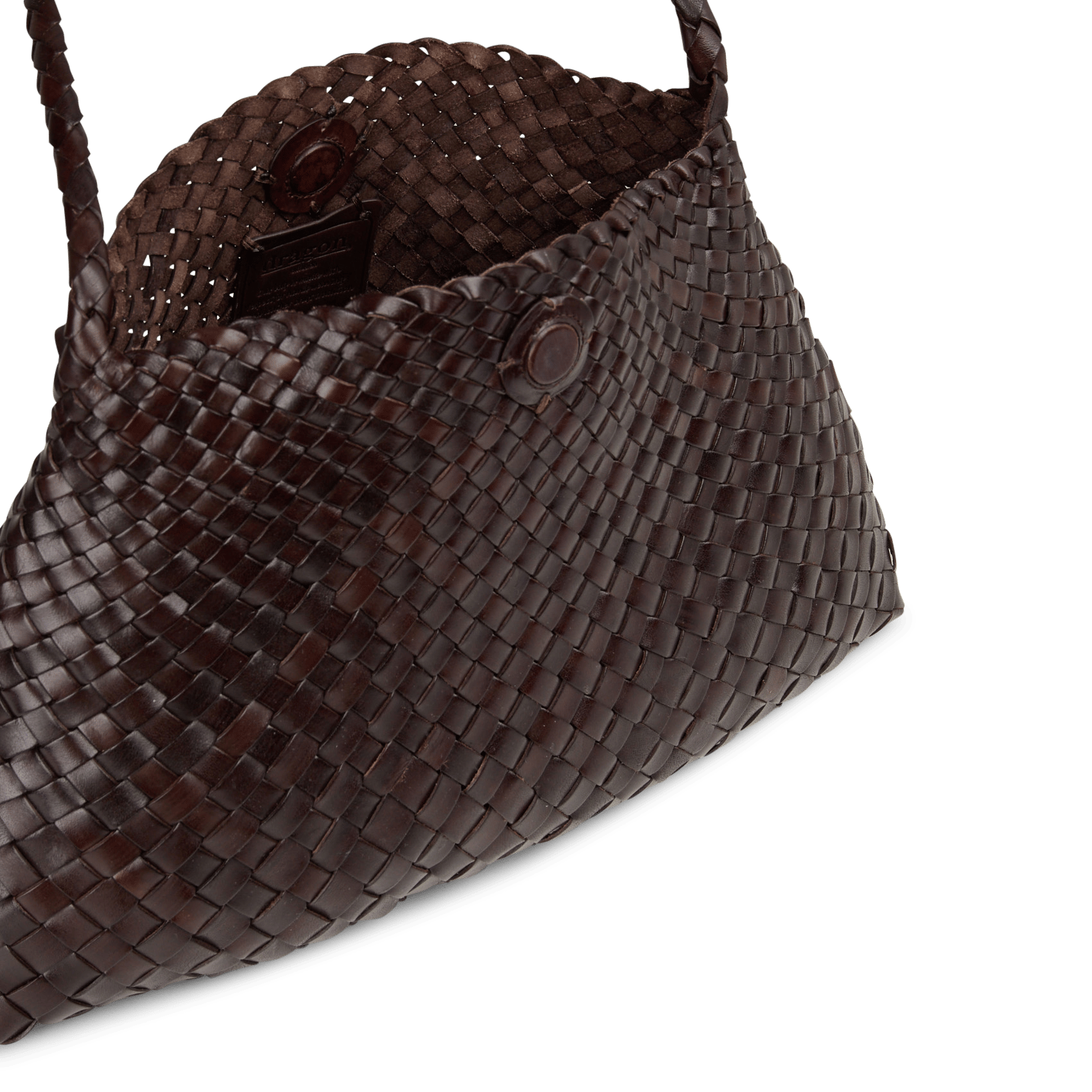 Gewebte Lederhandtasche DRAGON DIFFUSION Braun