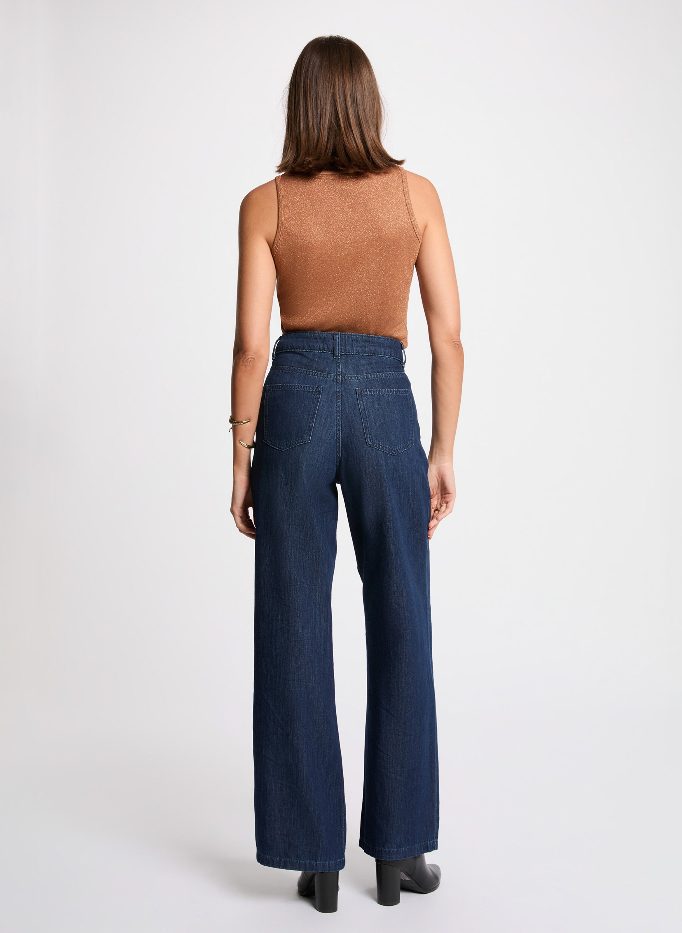 Débardeur col rond MORGAN Marron