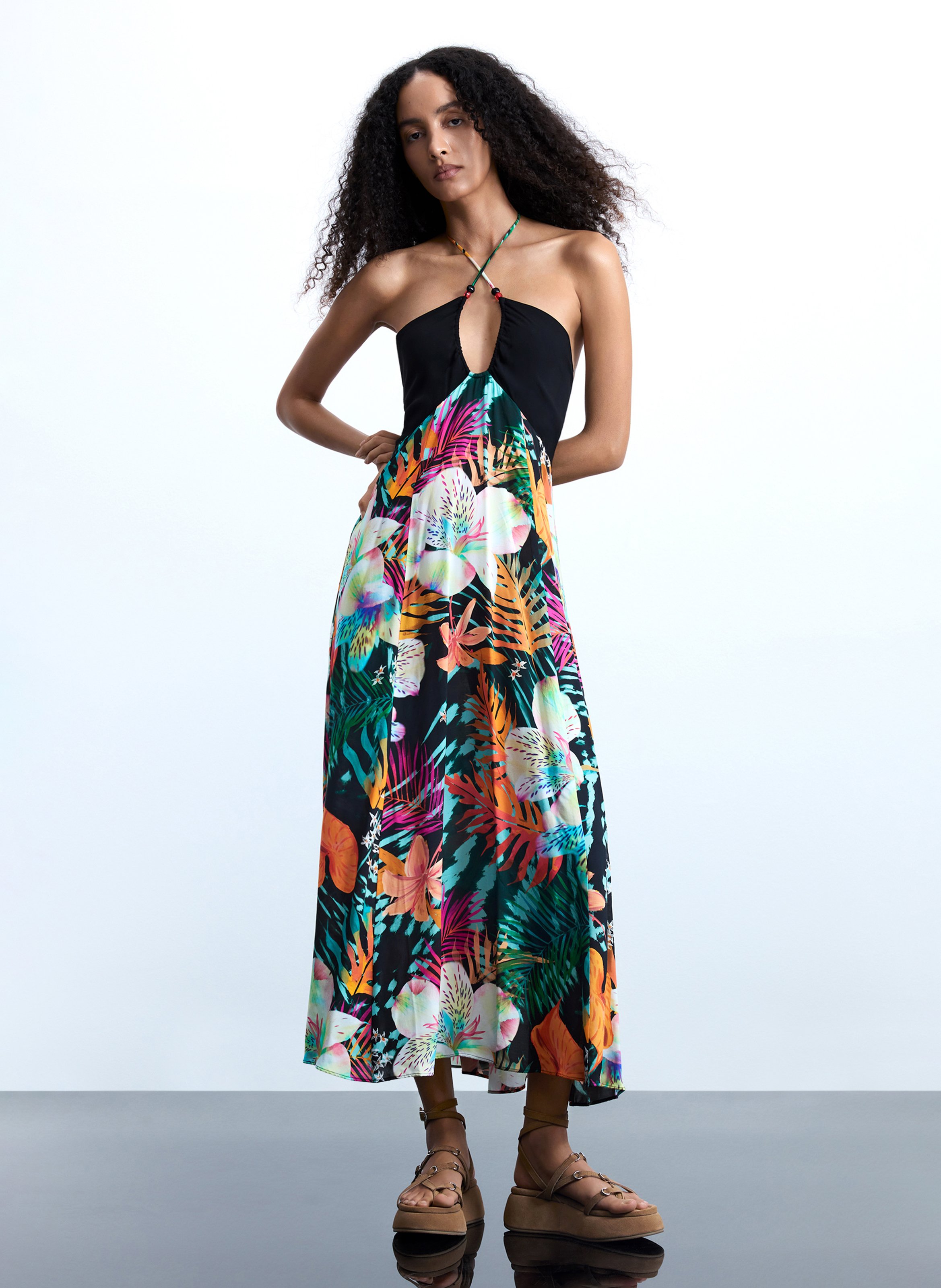 Midi dress DESIGUAL Black