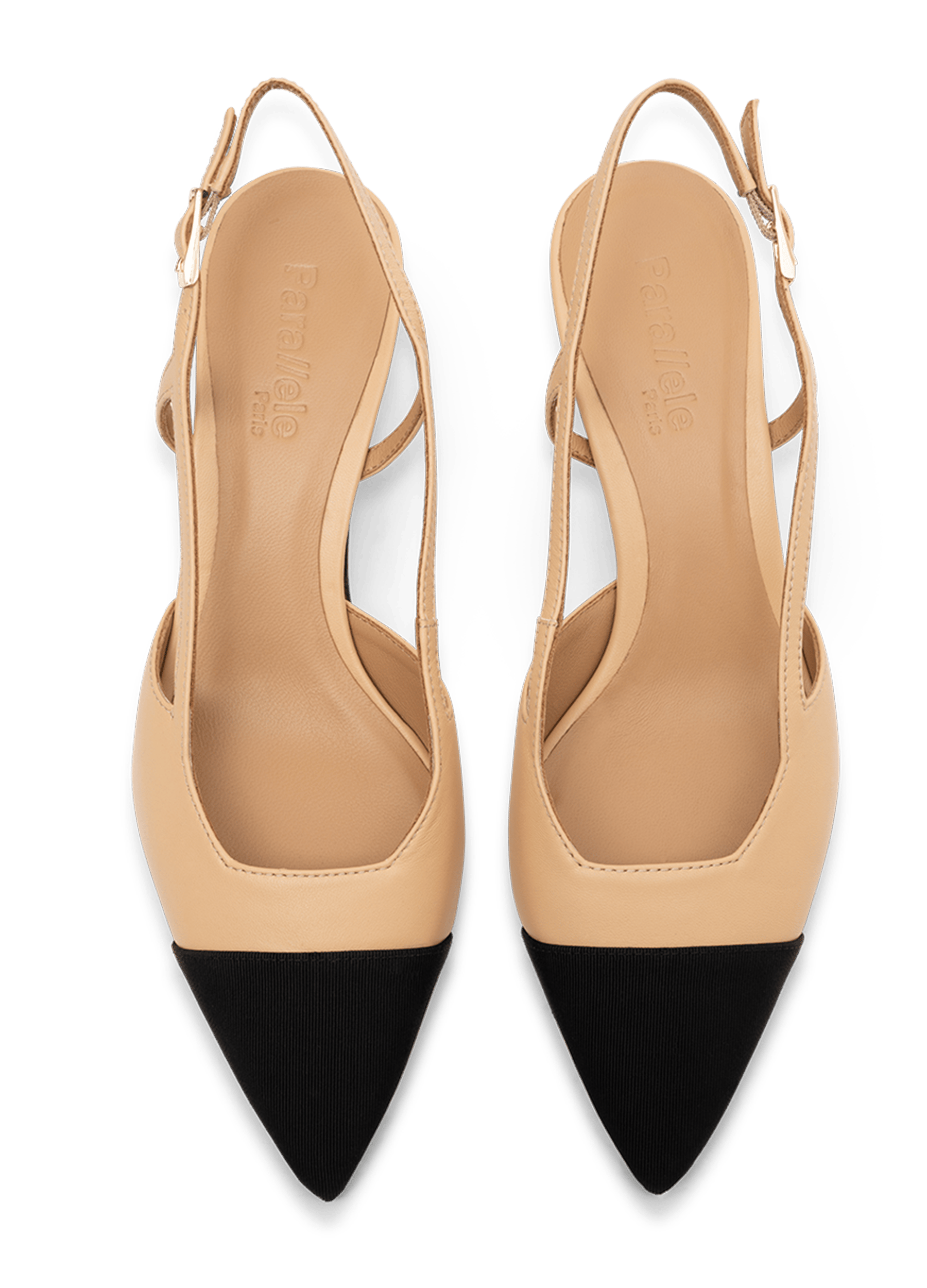 Slingback en cuir nappa beige PARALLELE PARIS Beige