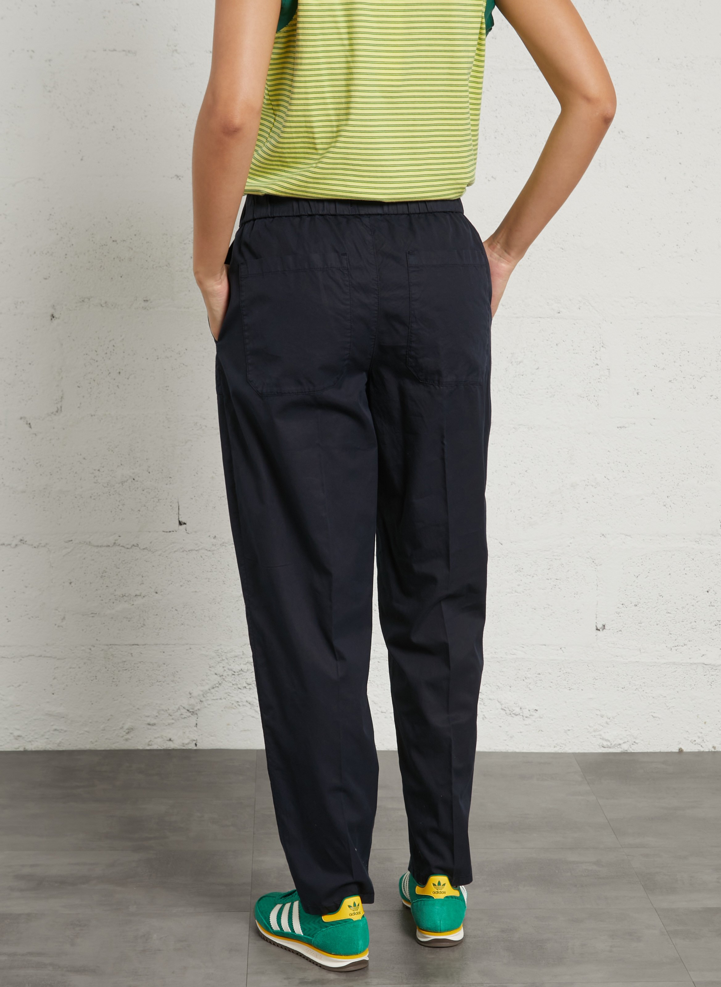 Pantalon ajusté en coton mélangé LAB DIP Bleu
