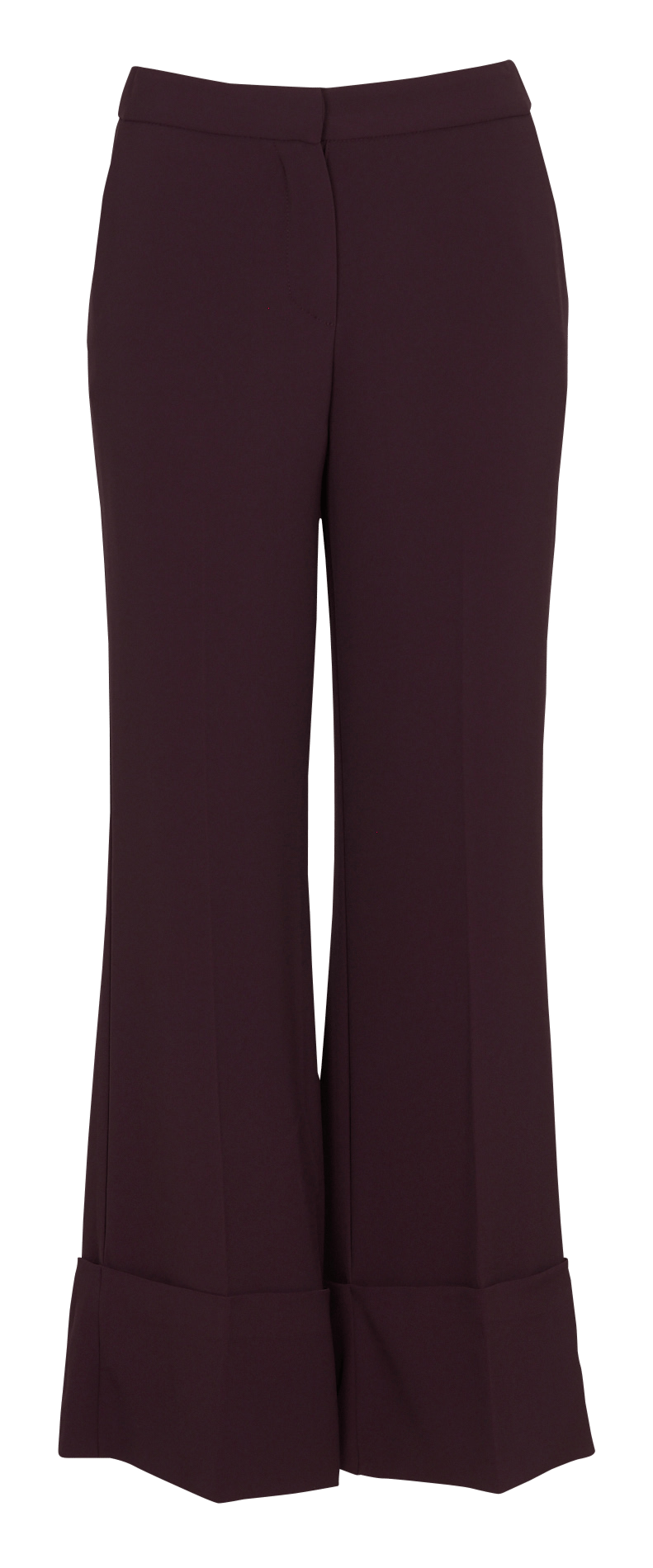 Fließende Palazzo-Hose mit großen Umschlägen IMPERIAL Schwarz