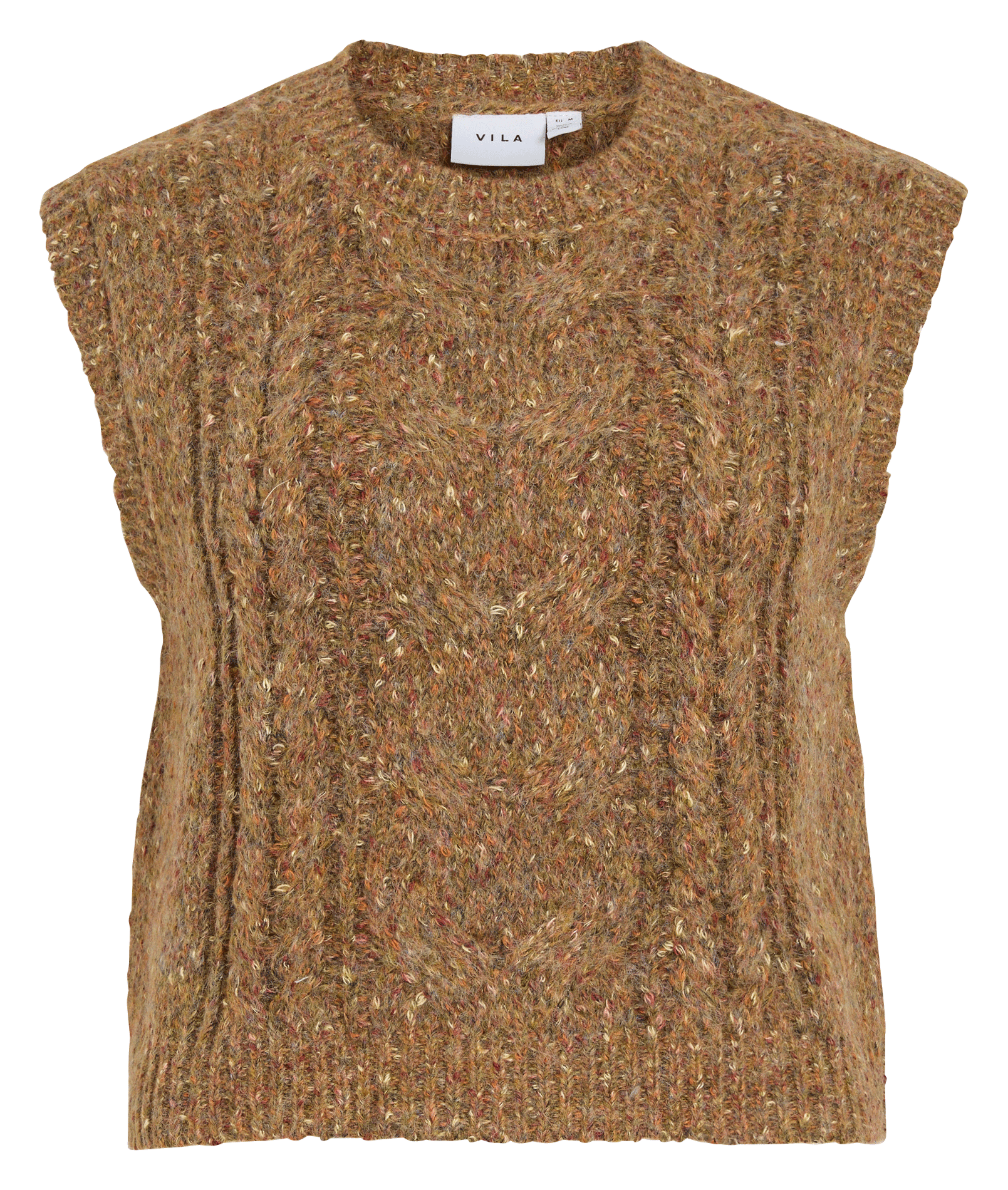 Pull sans manches droit col rond VILA Vert