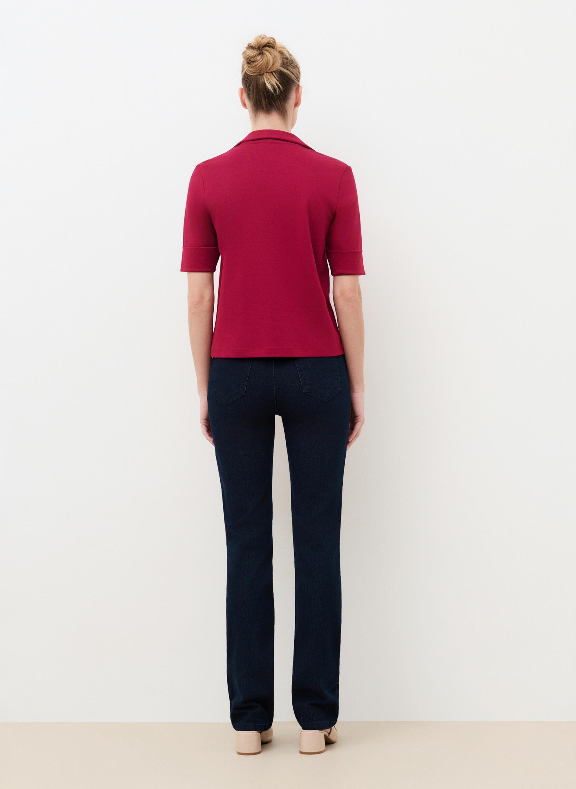Polo droit en coton CAROLL Rouge
