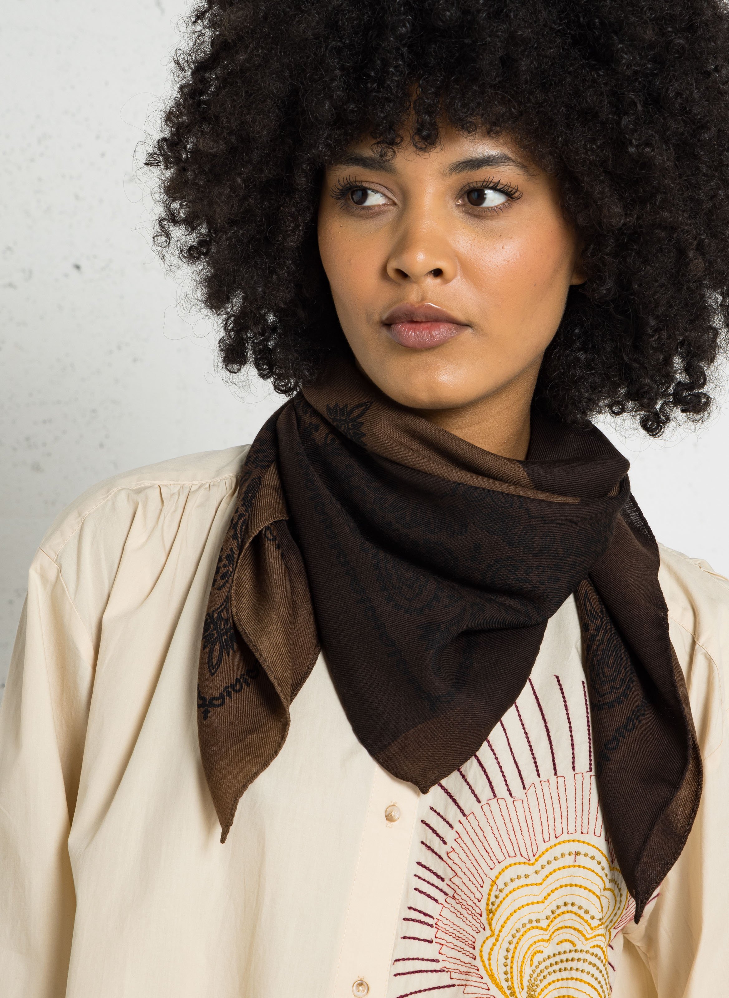 Foulard en laine imprimée DESTIN