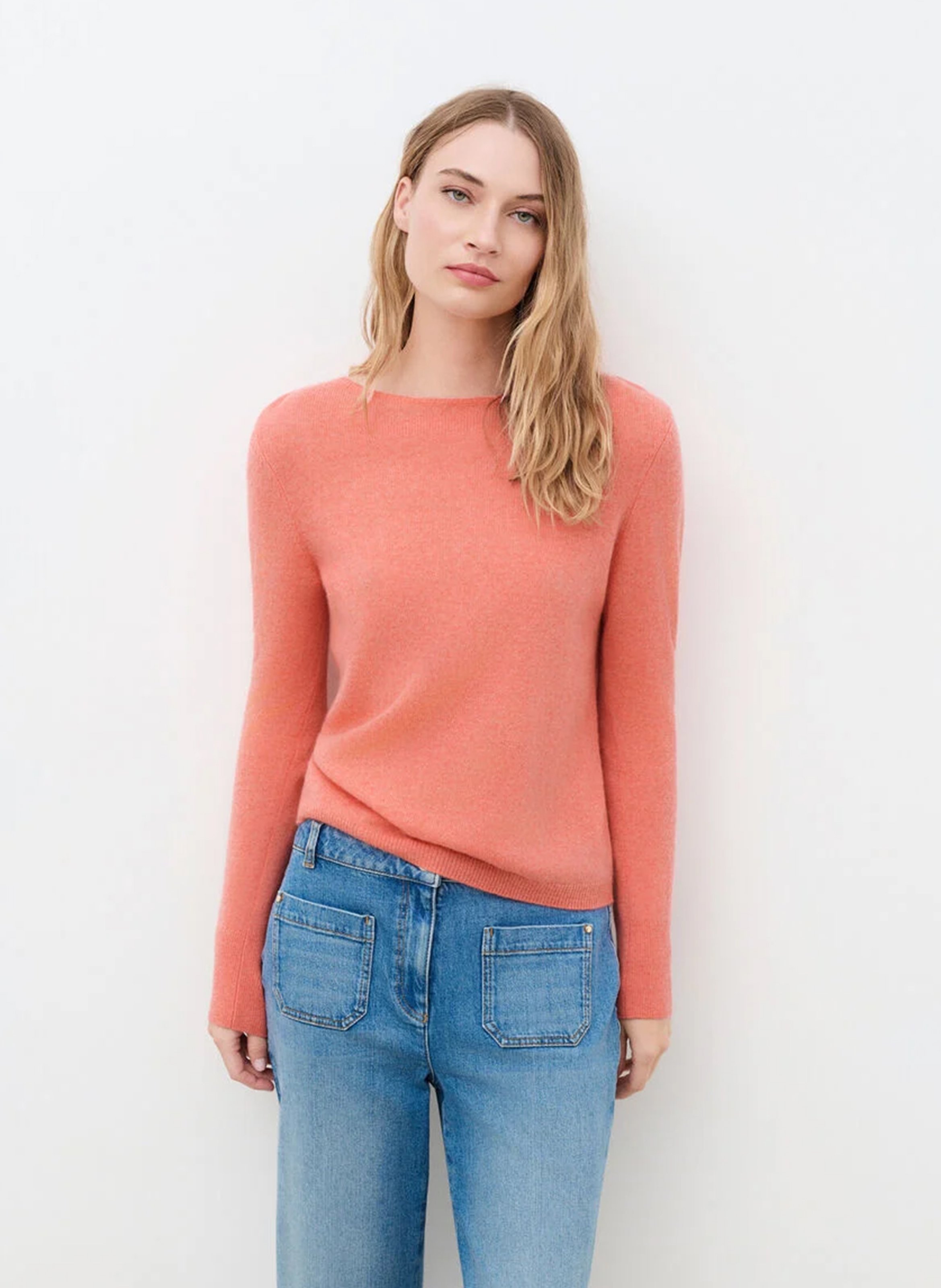 Pull en cachemire col bateau | Rose CAROLL Femme