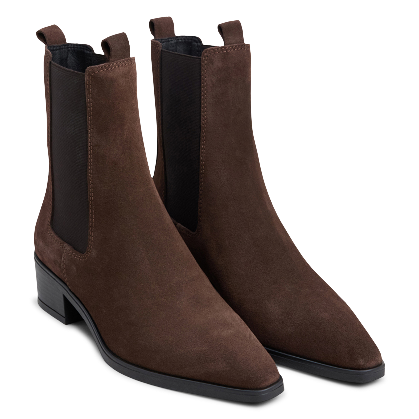 Low suede leather boots JONAK Brown