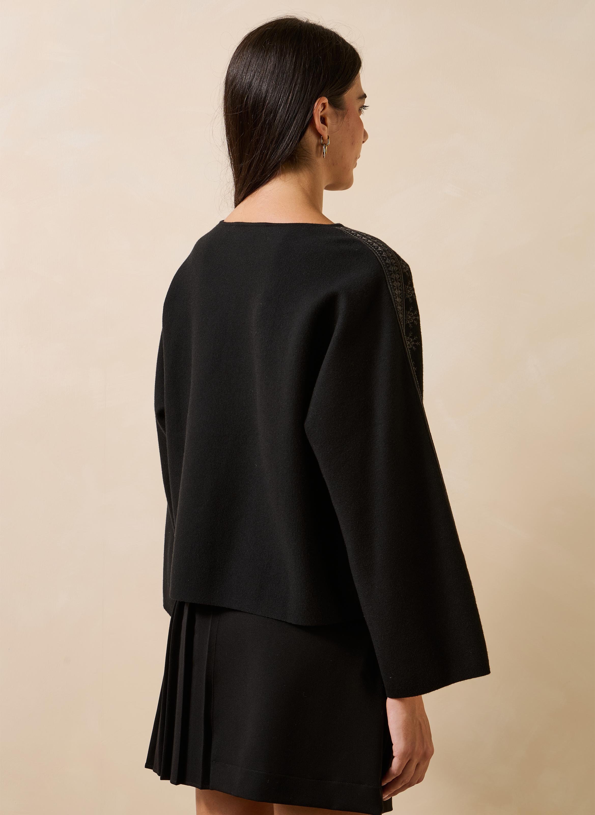Pull oversize col rond LA FEE MARABOUTEE Multicolore
