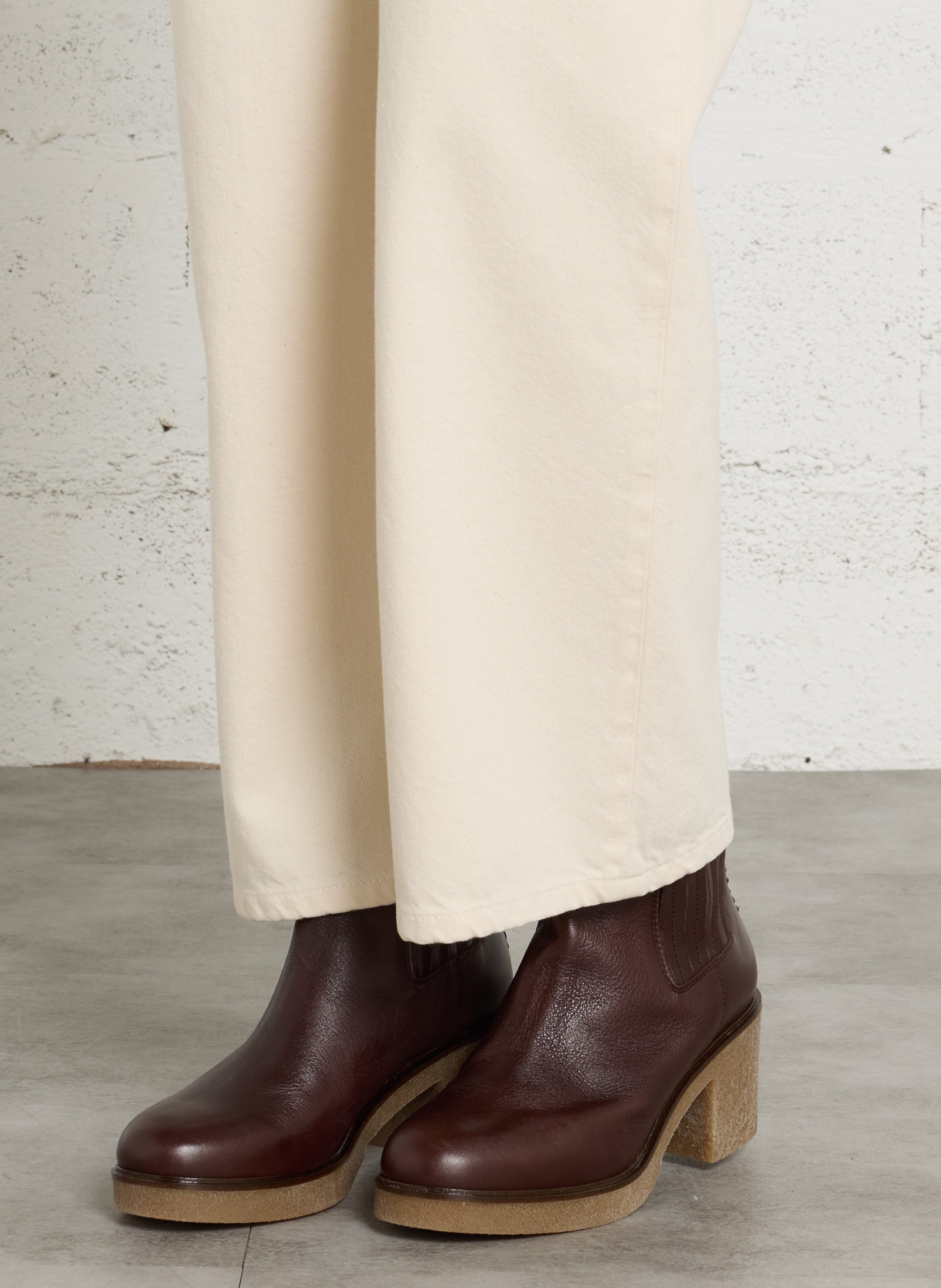Heeled suede mid-calf boots MELLOW YELLOW Brown