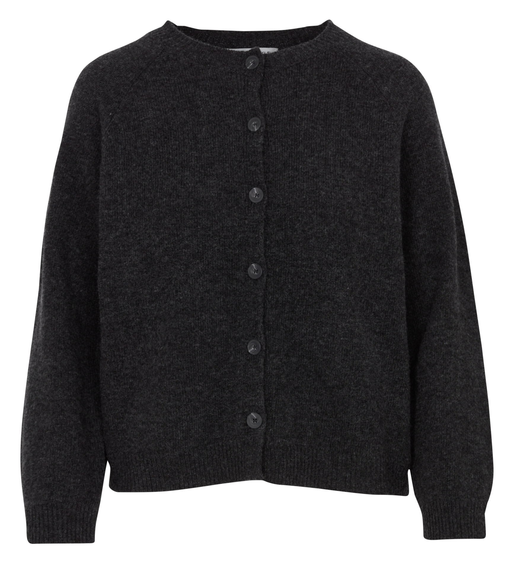 Gilet droit col rond en laine mérinos SUZIE WINKLE Gris