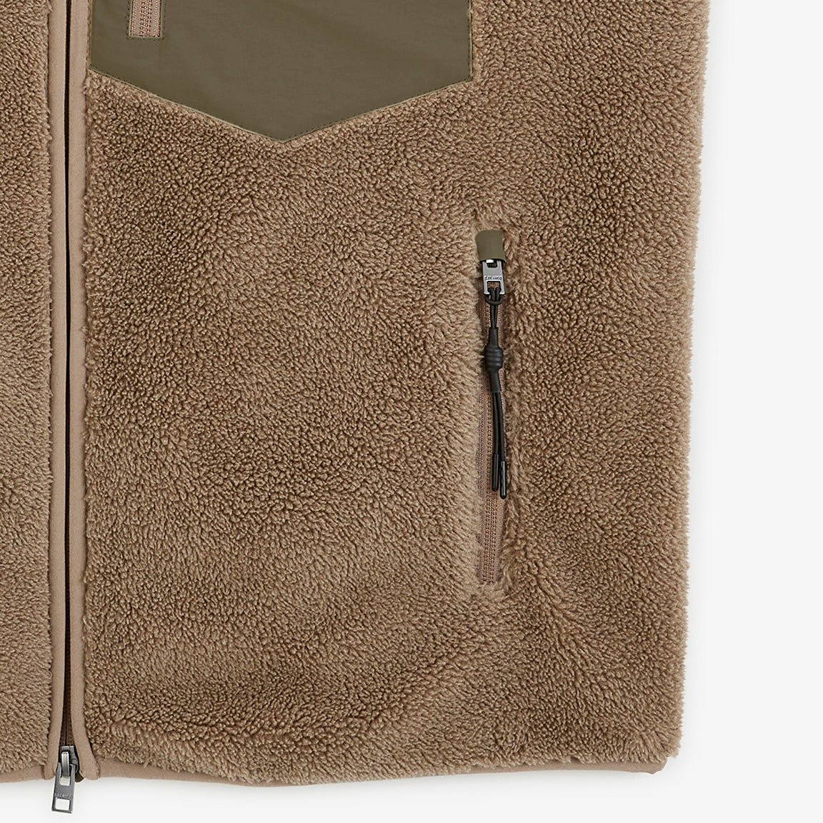 Sleeveless sherpa fleece gilet SERGE BLANCO Brown