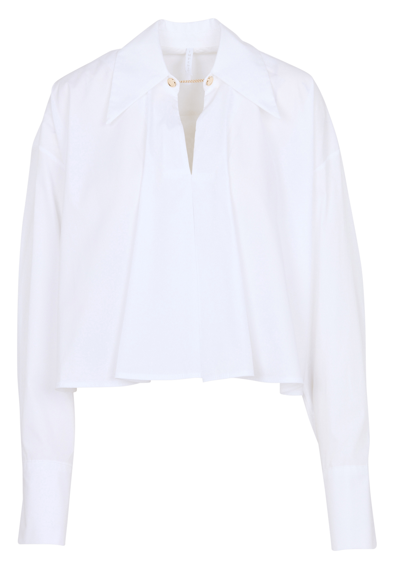 Katoenen blouse met klassieke kraag IMPERIAL Wit