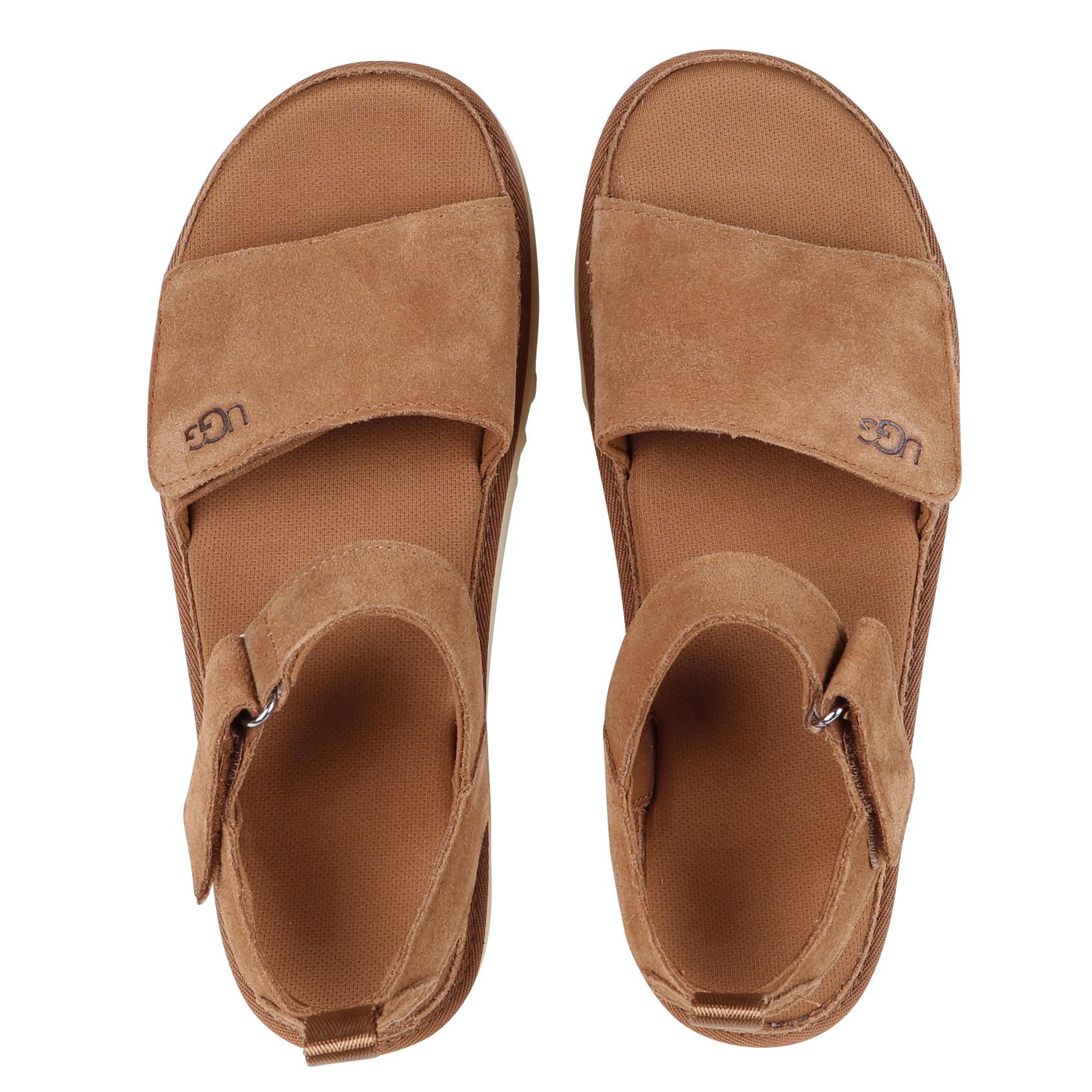 Leather wedge sandals UGG Brown