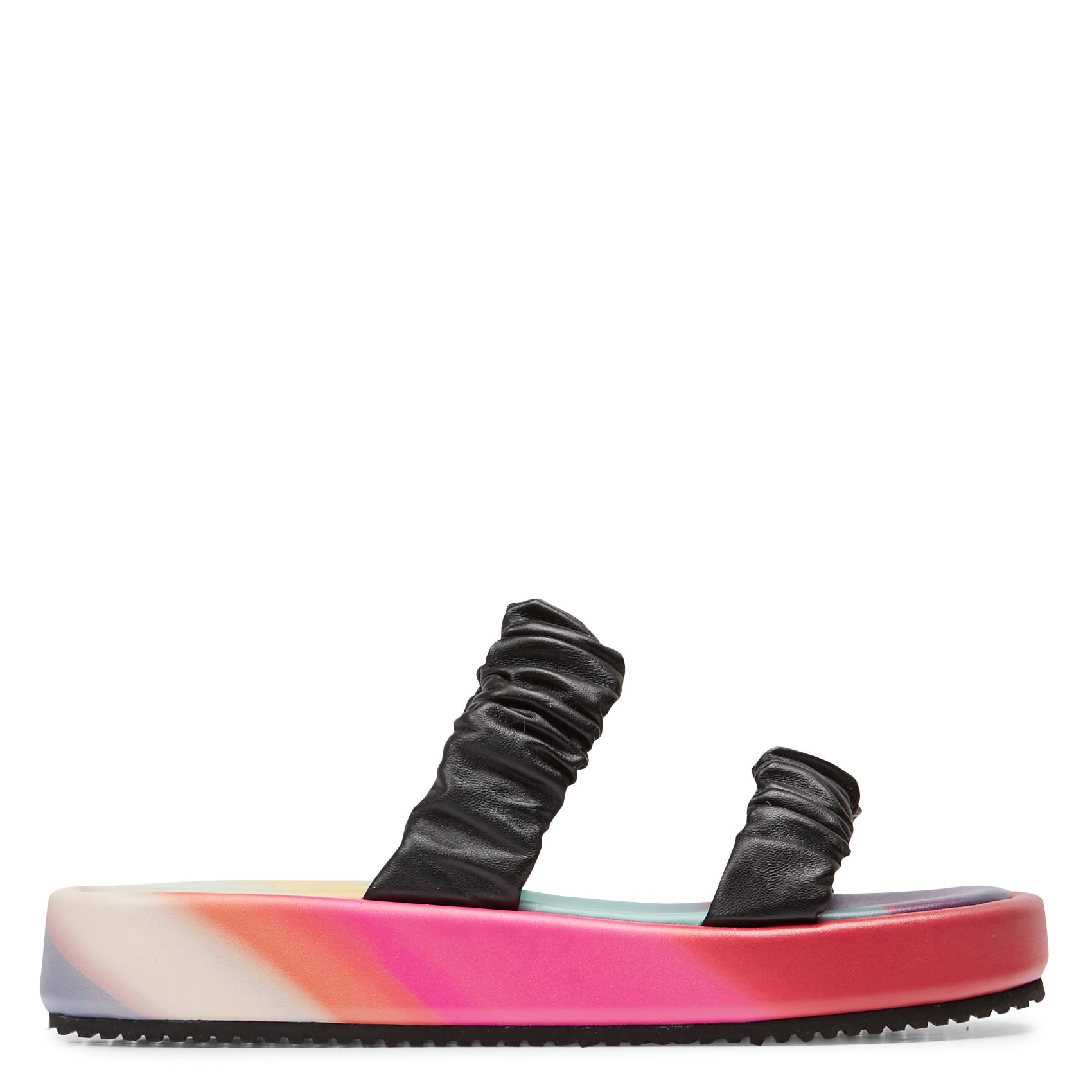 Platte, leren slippers PAUL SMITH Zwart