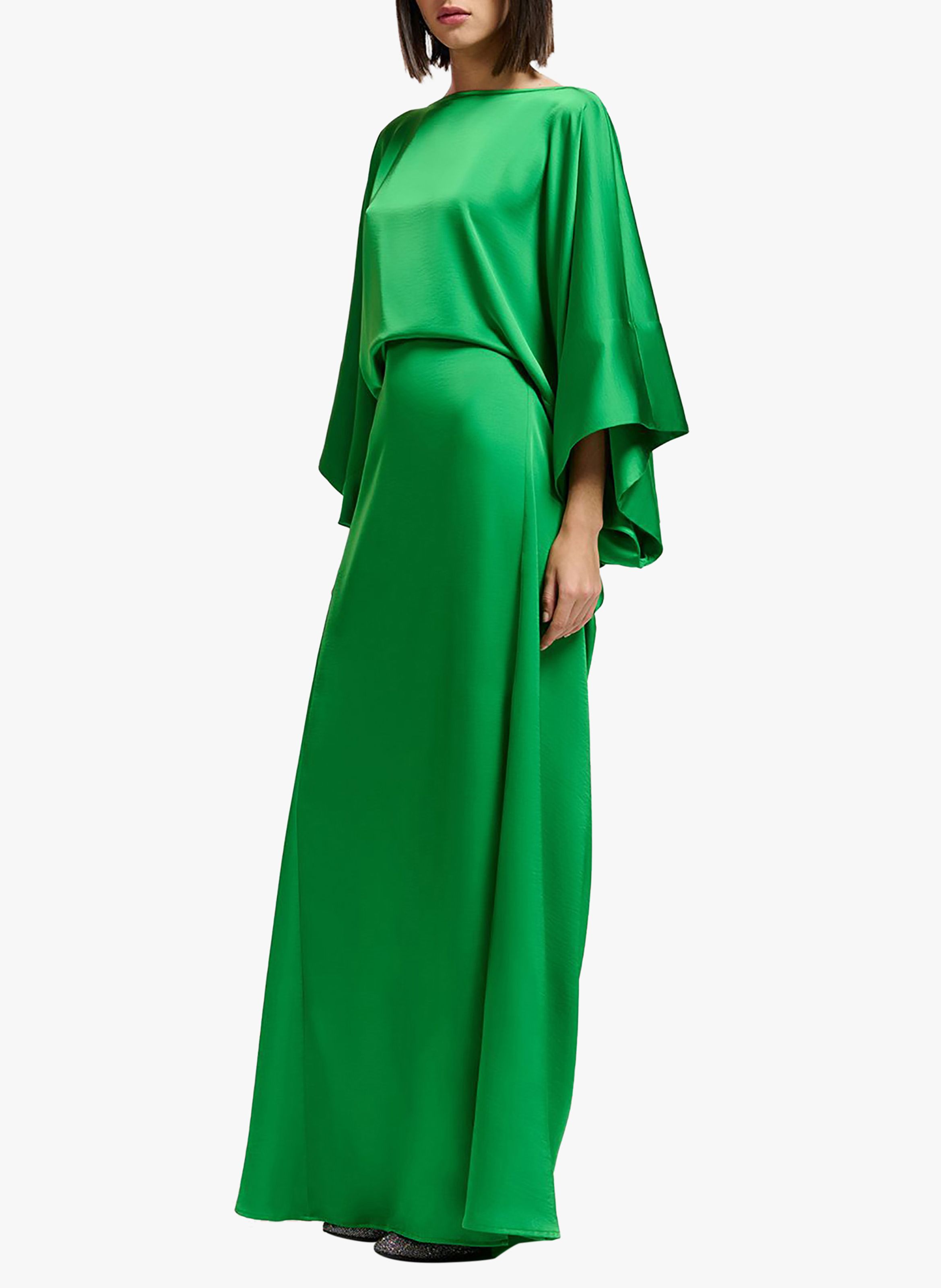 Robe Longue Satin e Embrace Vert Essentiel Antwerp Femme Place