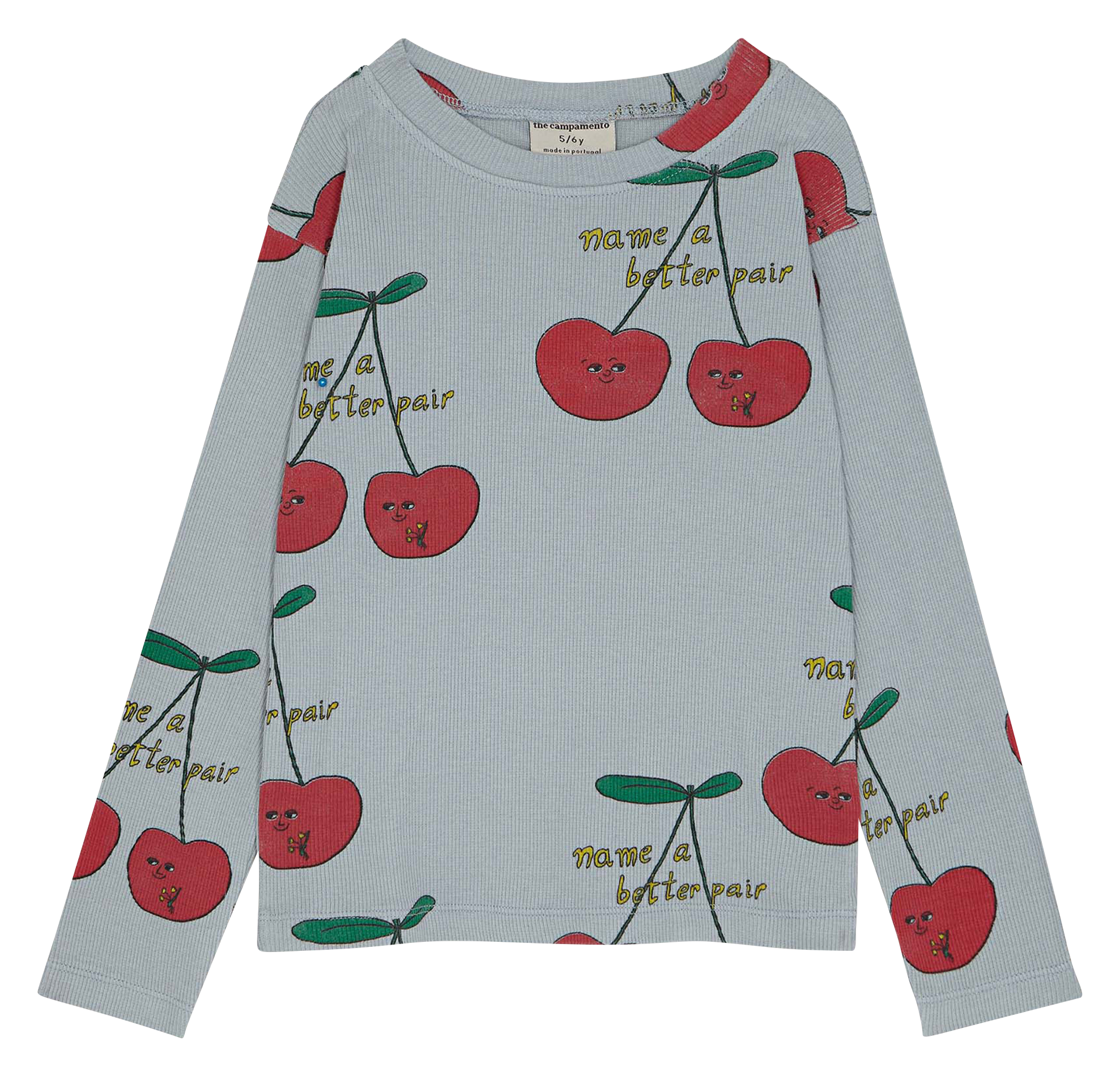 Tee-shirt col rond imprimé en coton bio  THE CAMPAMENTO Bleu