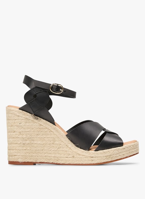 Sandali Alti In Pelle Con Zeppa Noir Maison 123 Donna 6545161 07 NOIR Place des Tendances Italia