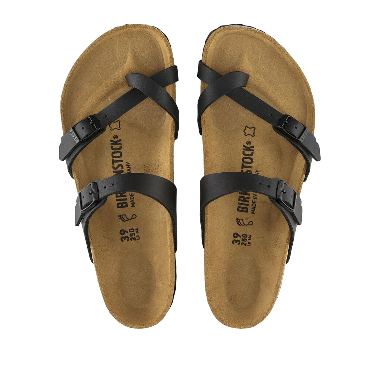 Faux leather sandals BIRKENSTOCK Black