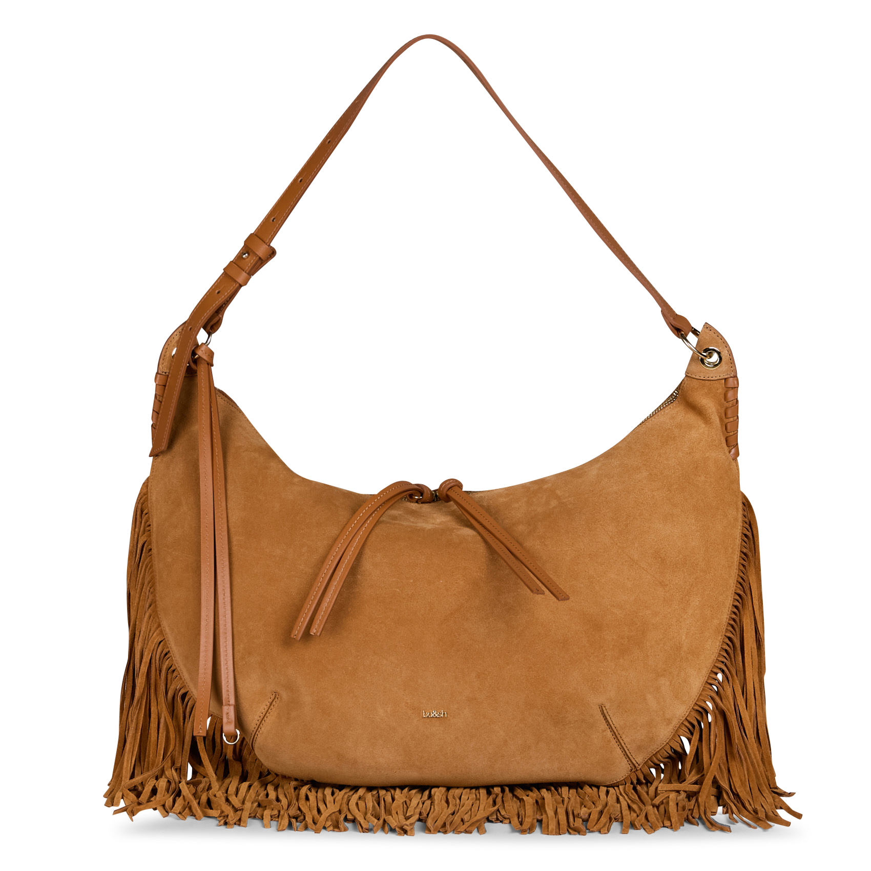 Sac à main en cuir velours BA&SH Marron