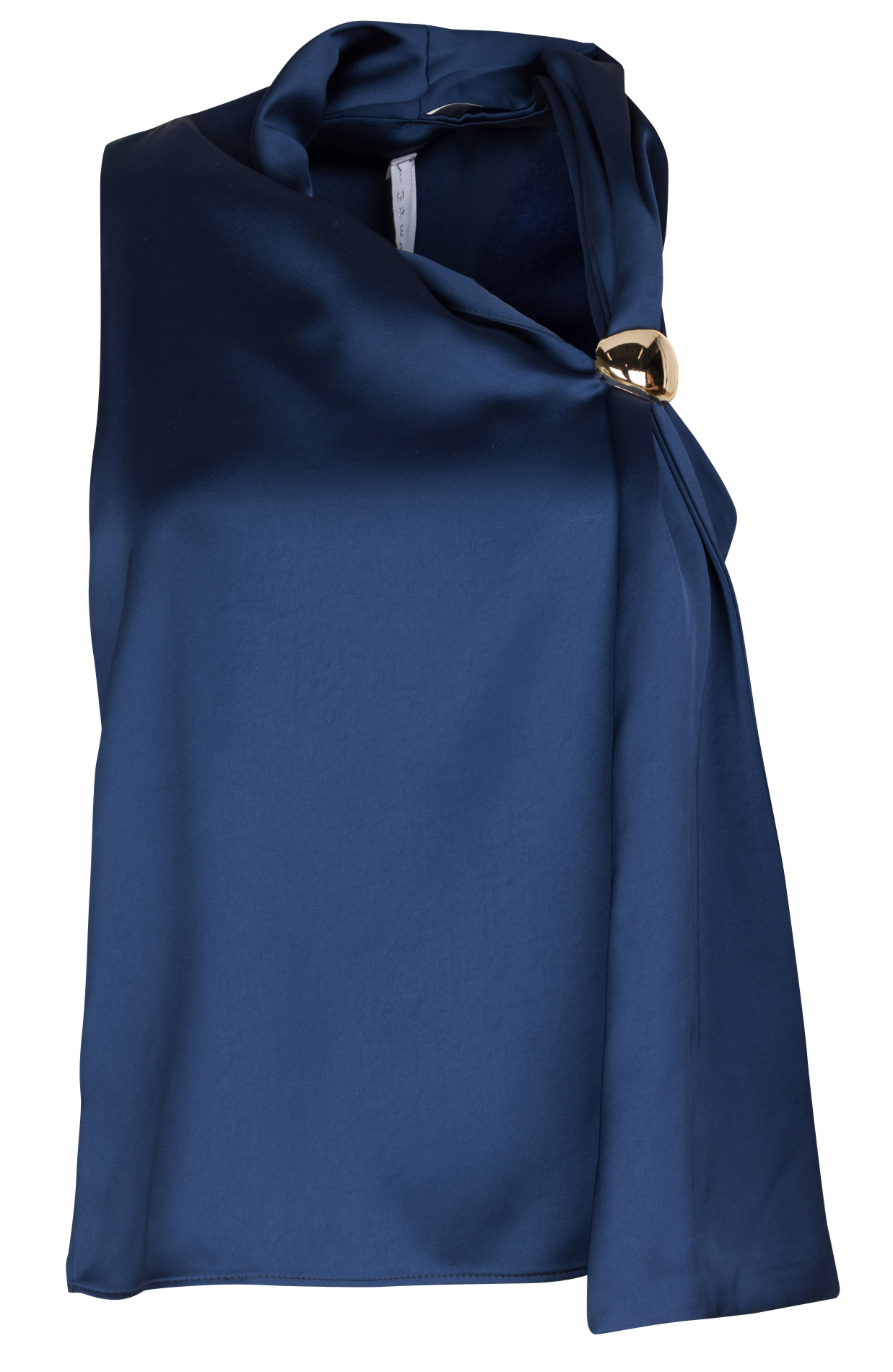 Scarf collar top IMPERIAL Blue