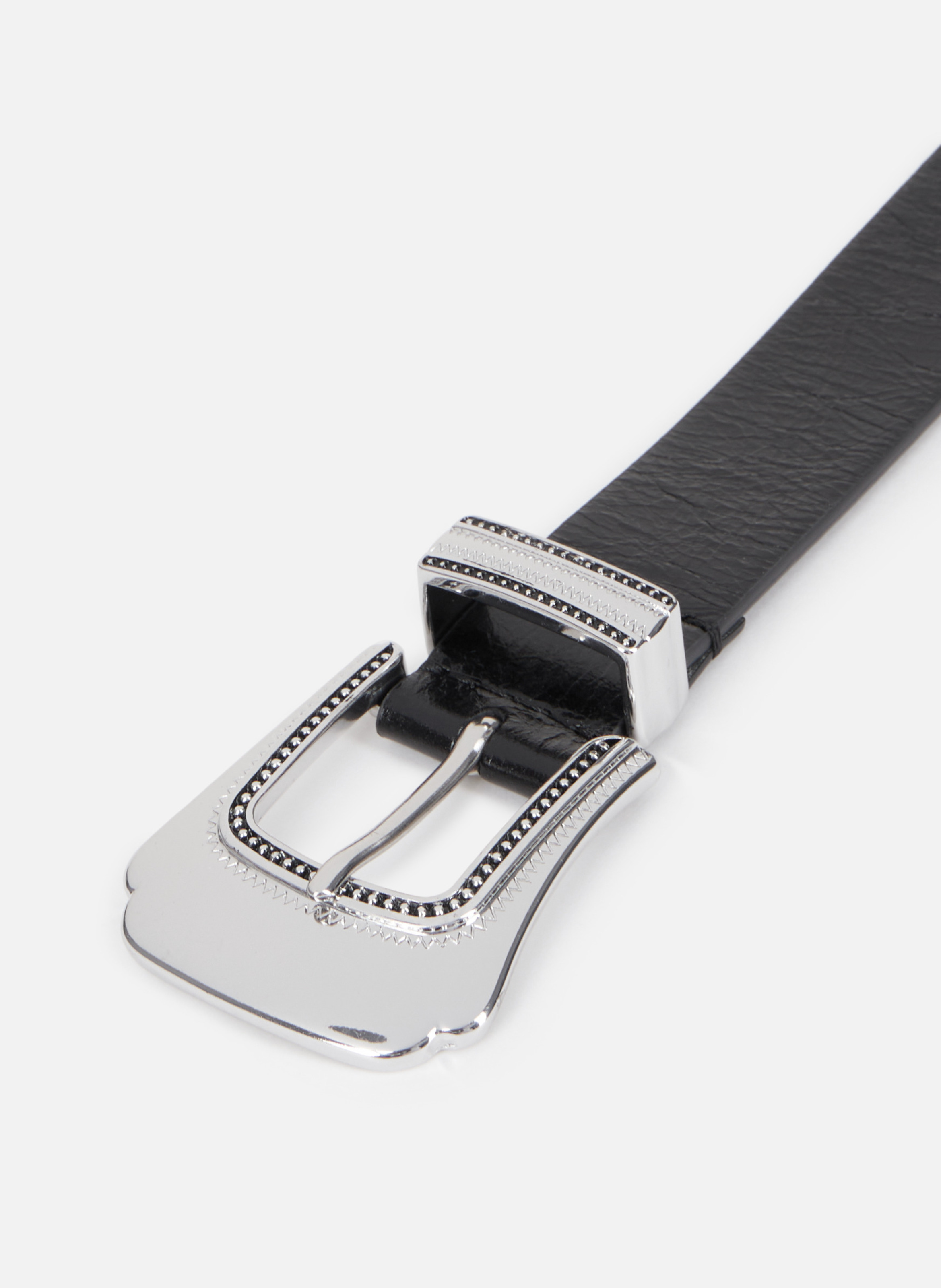 Cracked-effect belt THE KOOPLES Black
