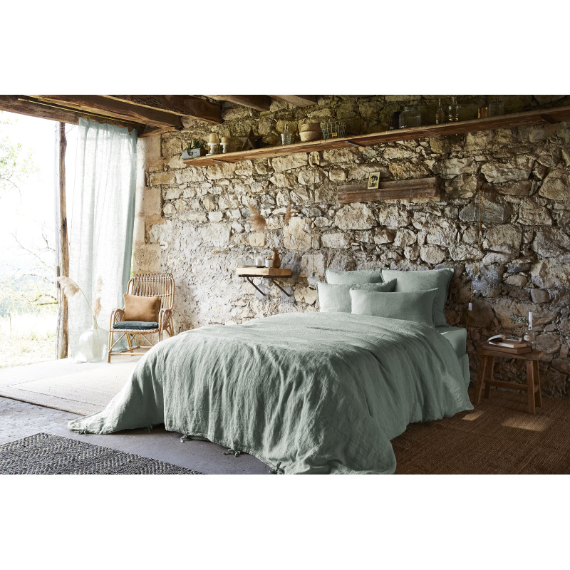 "Soline" Linen Washed Duvet Cover - All Sizes L'EFFET PAPILLON