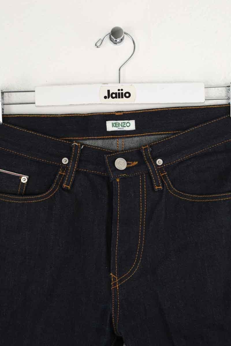 Cotton straight jeans KENZO - SECONDE MAIN Blue