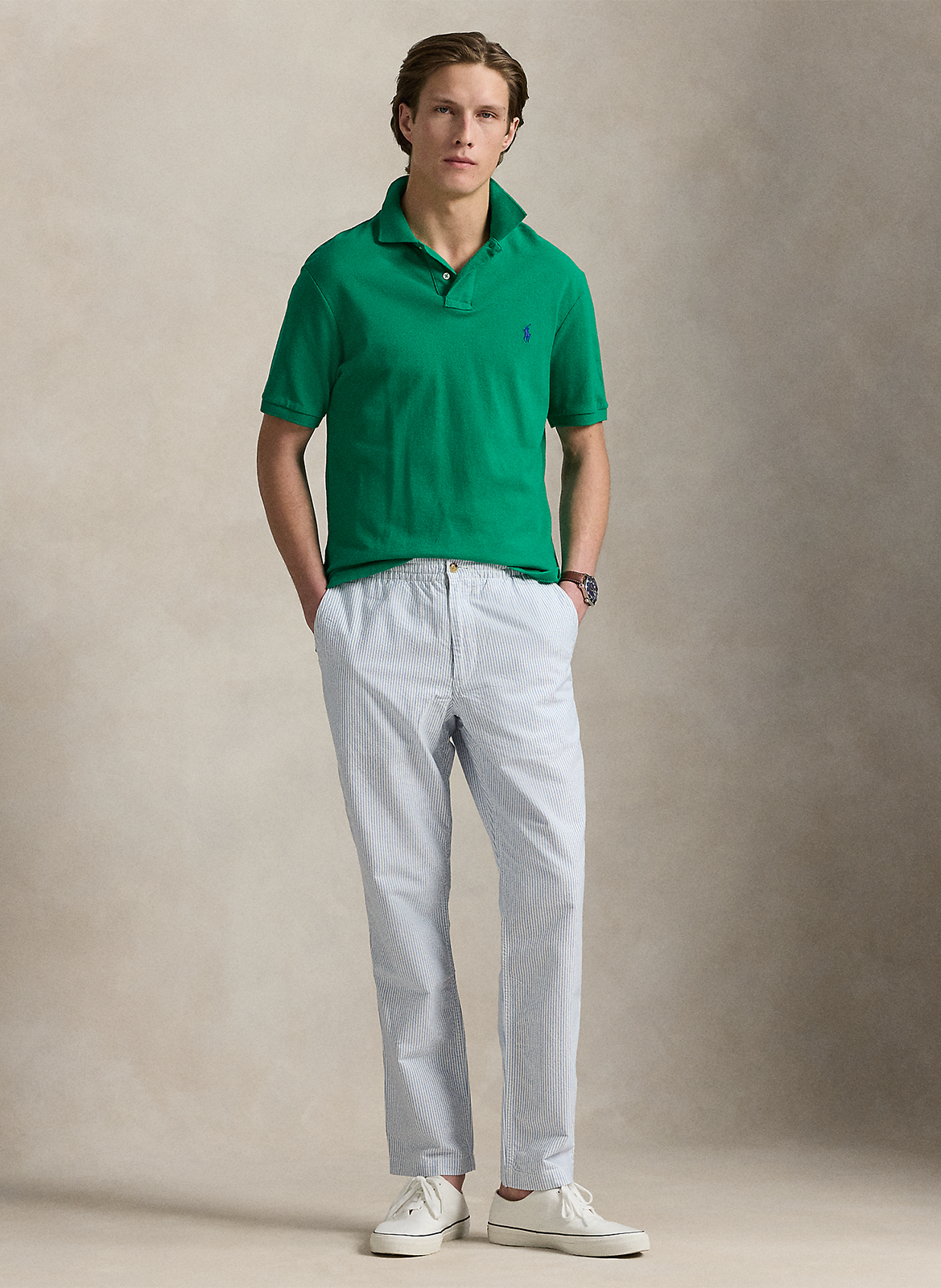 Gerade geschnittene Baumwollhose POLO RALPH LAUREN Blau