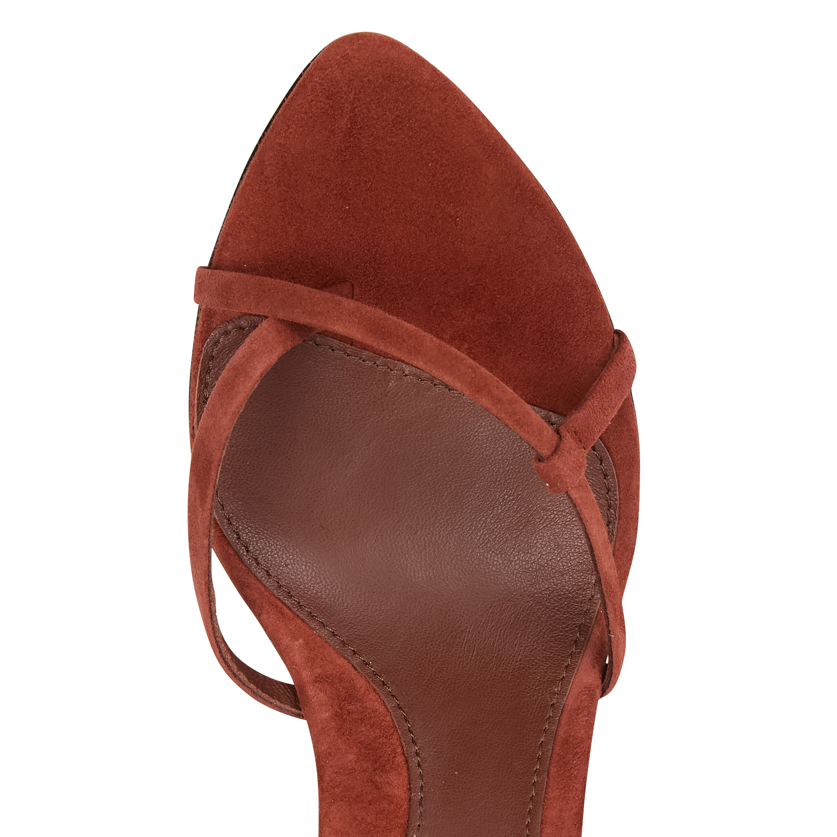 Suède sandalen met hak BA&SH Bruin