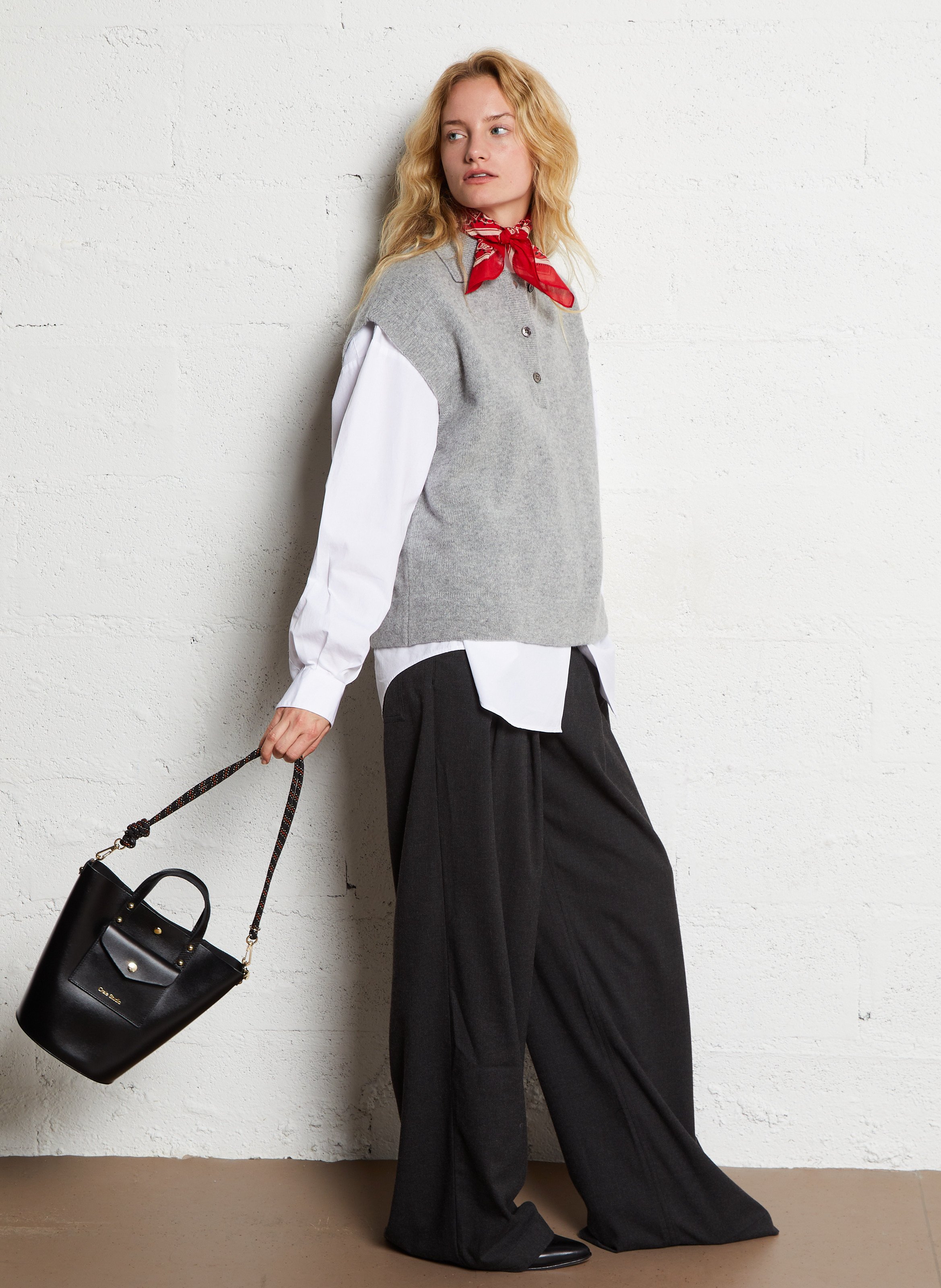 Sac bandoulière en cuir CRAIE STUDIO Noir