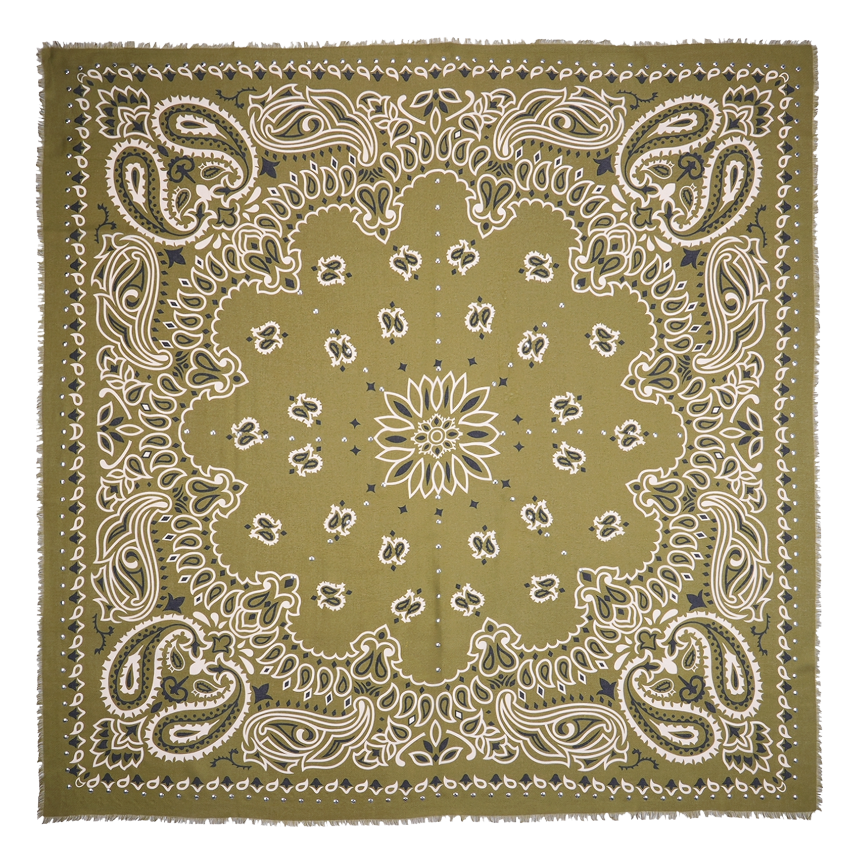 Bandana print scarf WILD Khaki