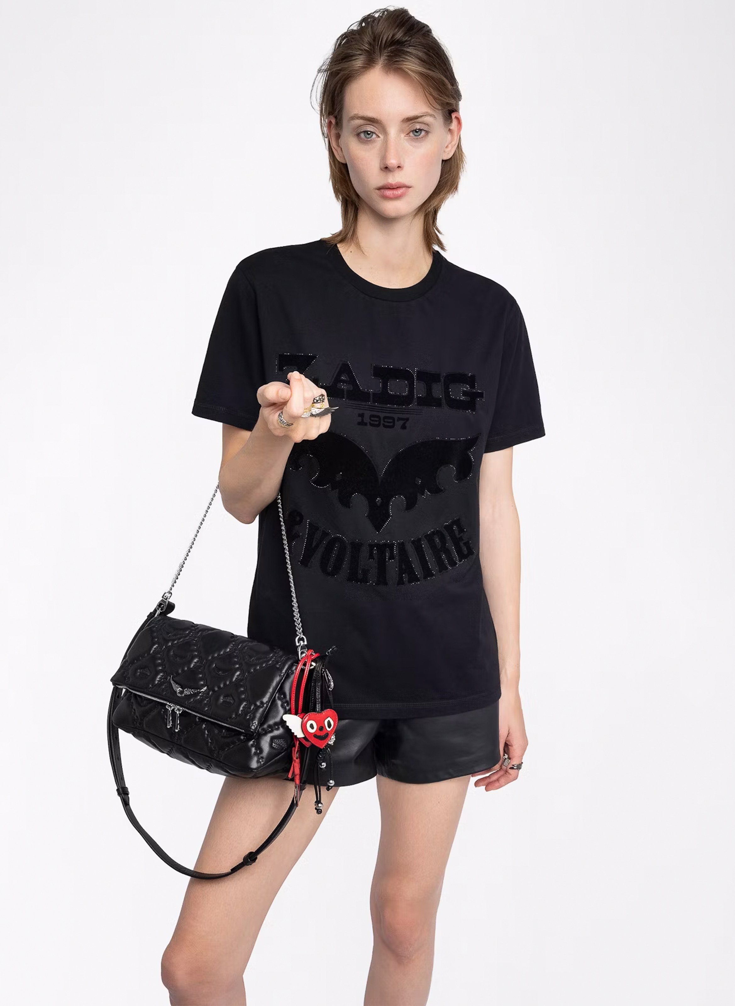 Tee-shirt oversize en coton sérigraphié ZADIG&VOLTAIRE Noir
