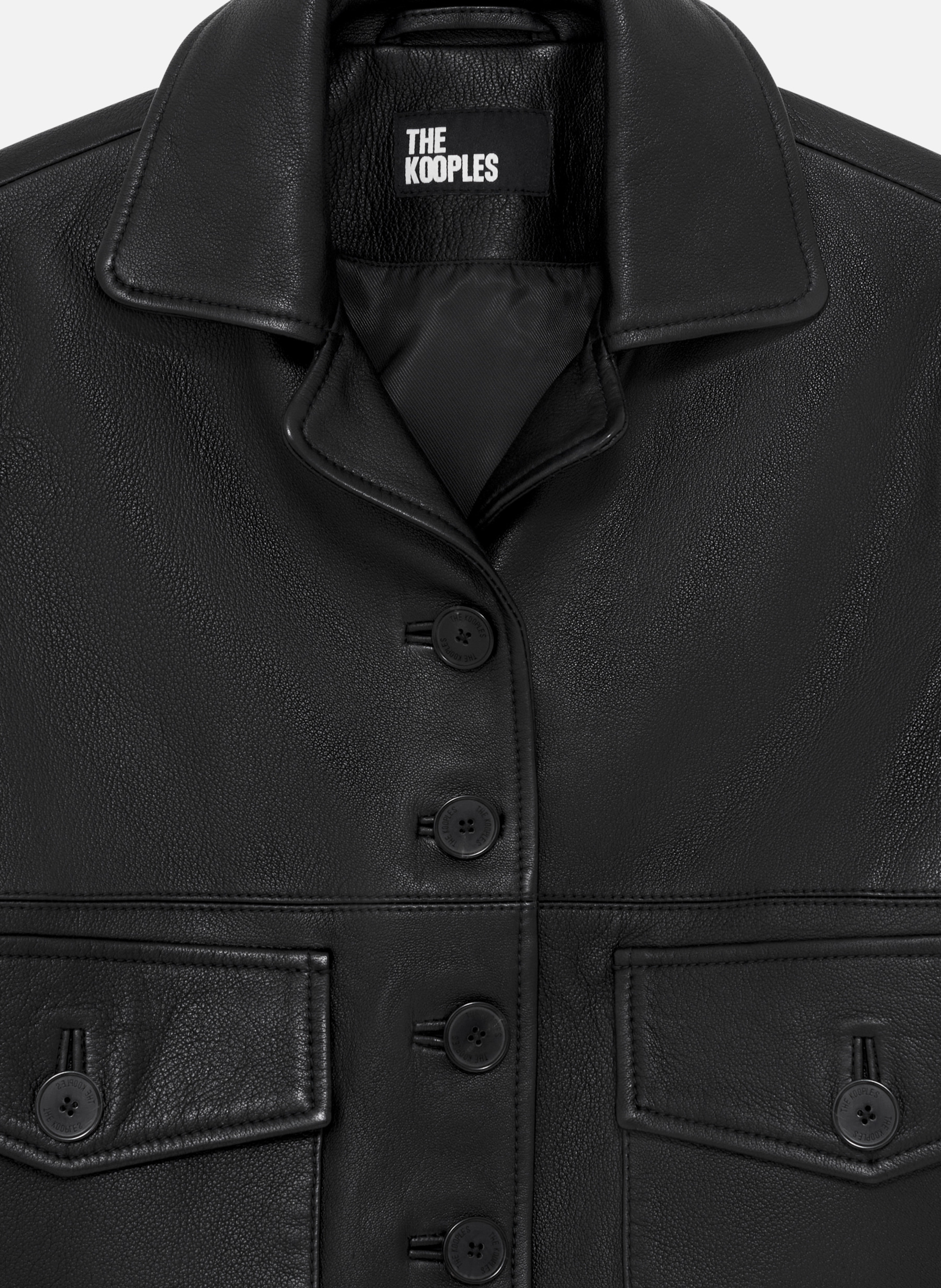 Bengale suede zipped jacket THE KOOPLES Black