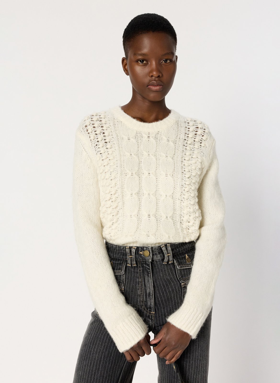 Pull col rond en laine mélangée GERARD DAREL