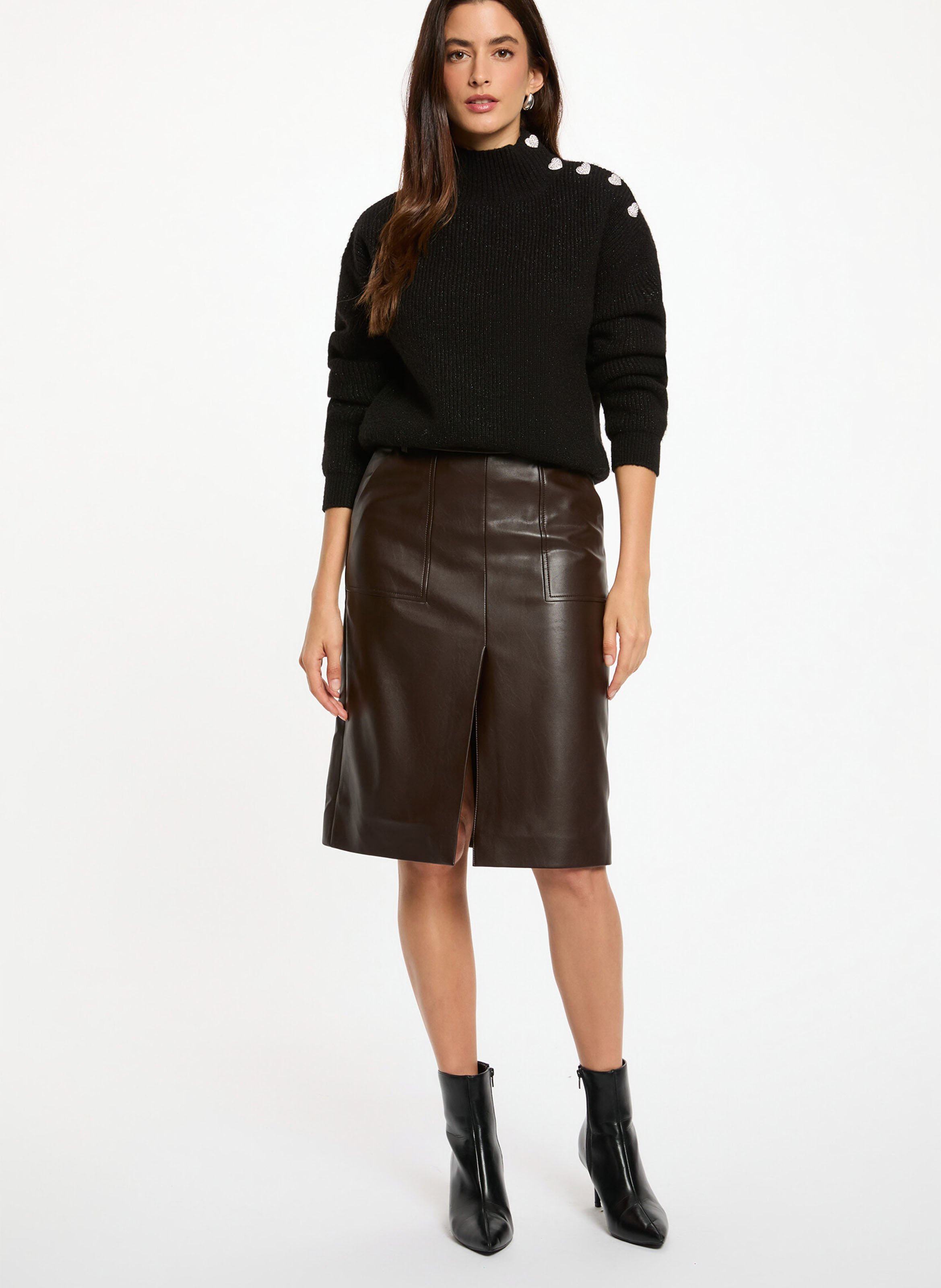 Midi skirt MORGAN Brown