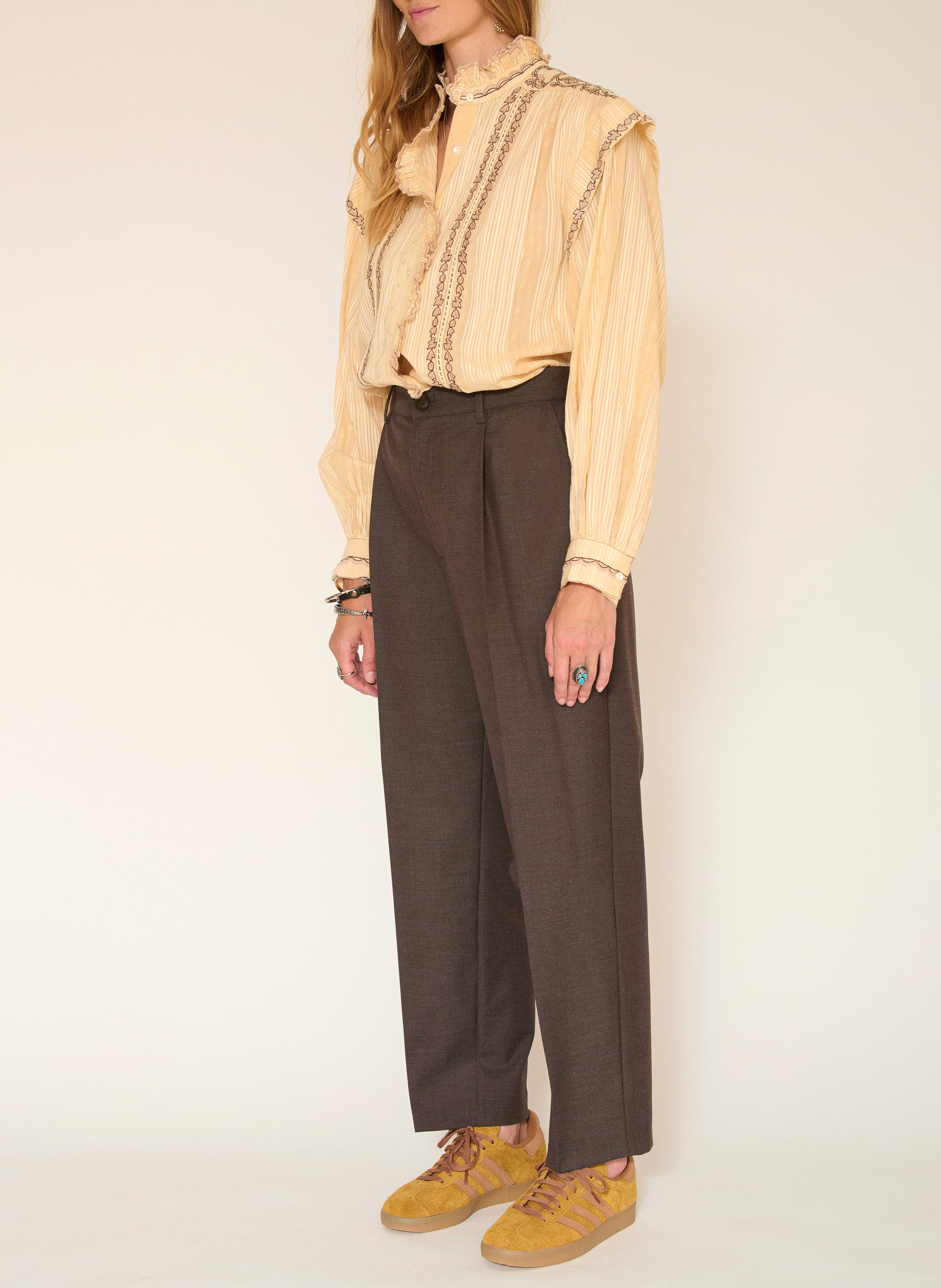 Bundfaltenhose MKT Braun